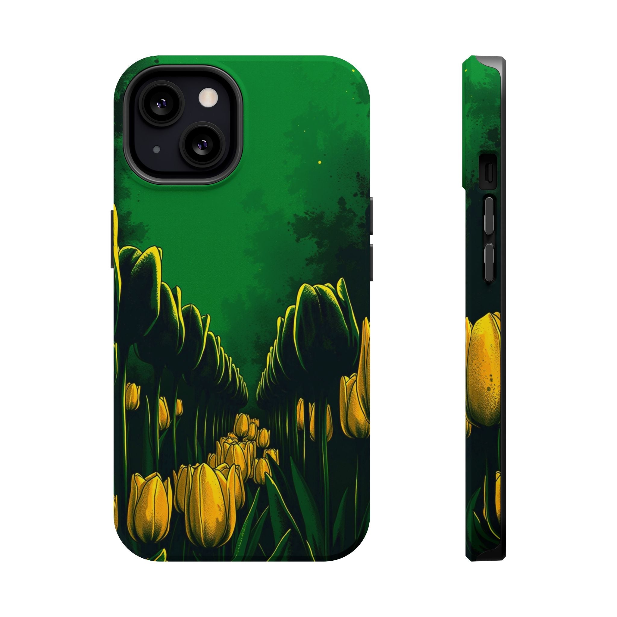 iPhone Tulip Row Emerald Green And Gold Slim Snap Case · iPhone Case