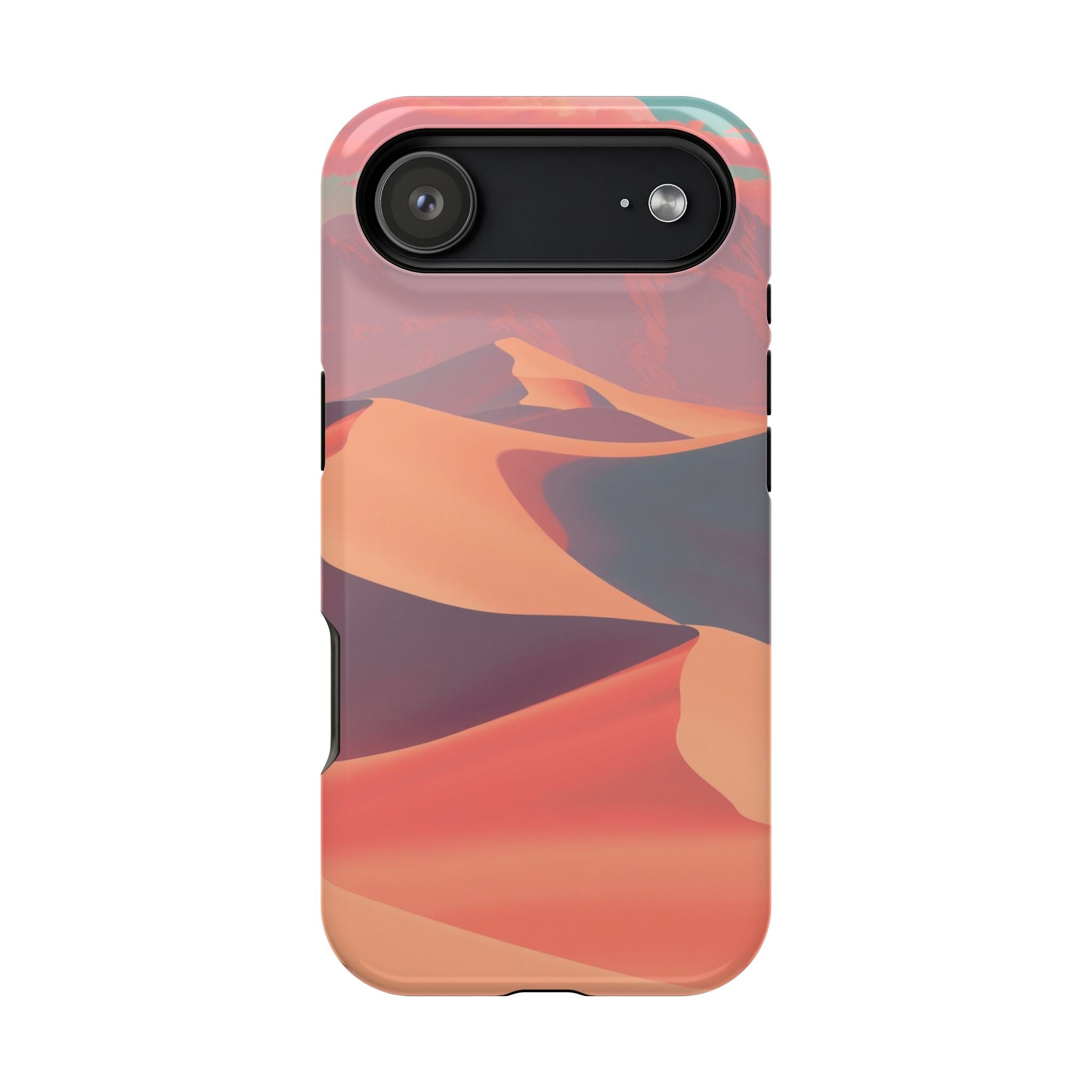 iPhone Teal And Coral Desert Dunes Bold Modern Everyday Snap Case · iPhone Case