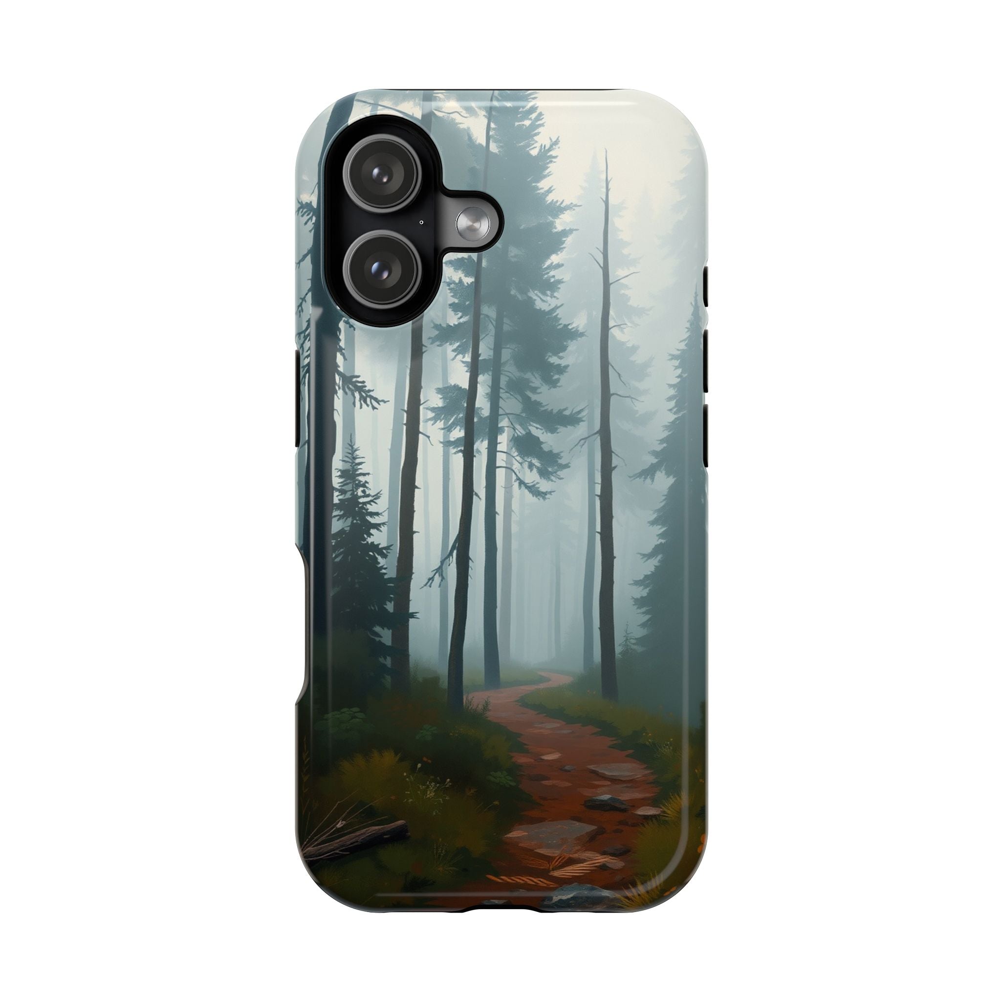 iPhone Serene Misty Forest Path Design Slim Everyday Designer Case · iPhone Case