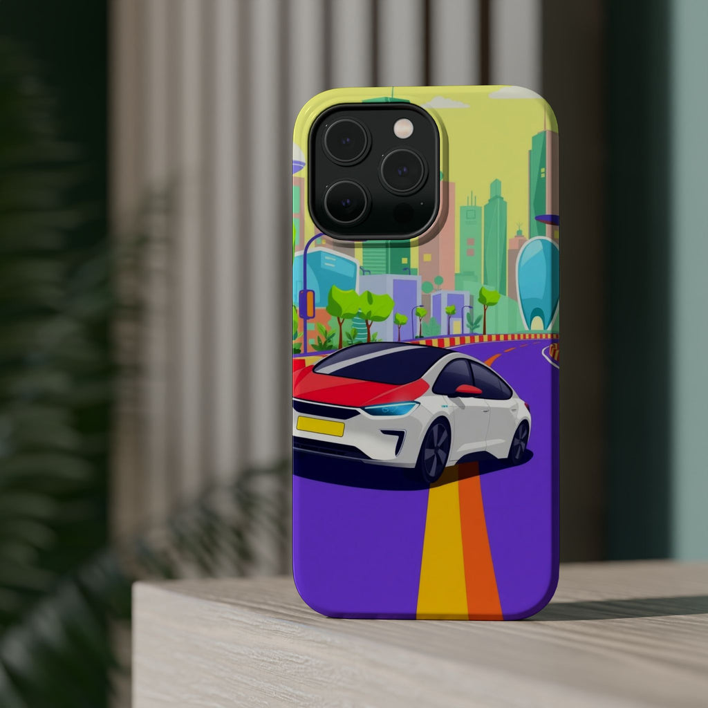 iPhone Electric Car Future Kids Fun Phone Case Gift Slim Snap Case · iPhone Case