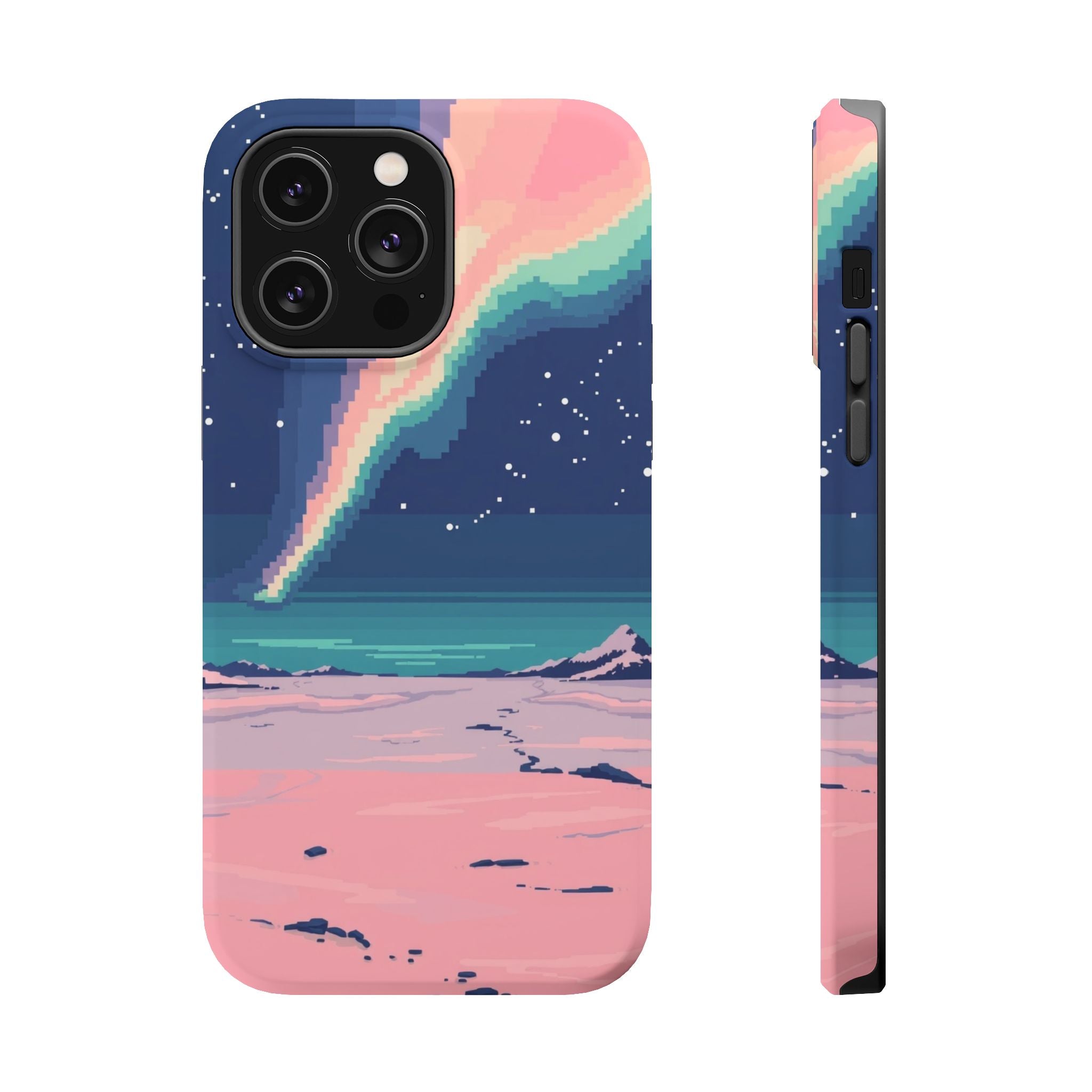 iPhone Mint And Blush Northern Lights Slim Everyday Designer Case · iPhone Case