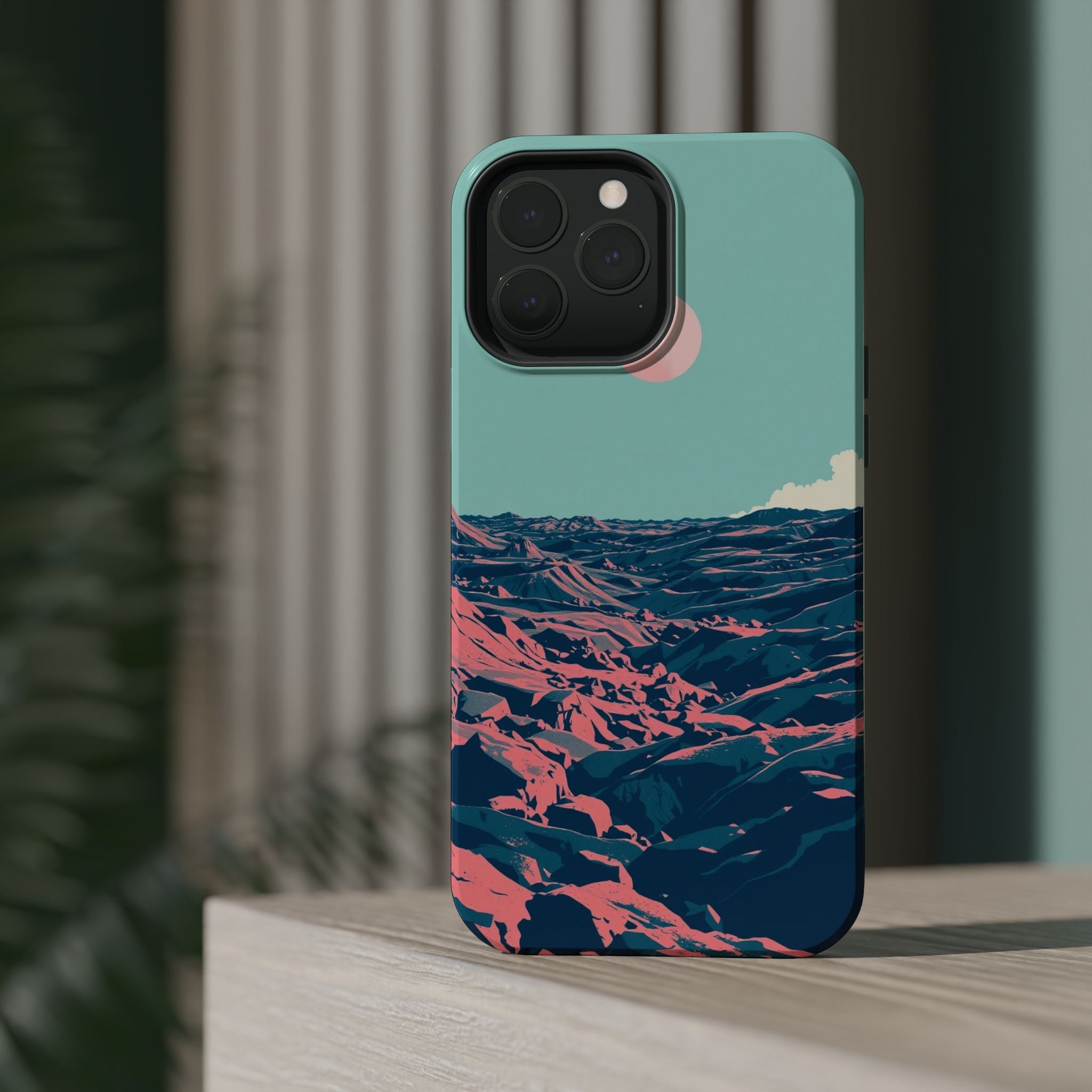 iPhone Mint And Blush Lava Field Bold Modern Everyday Snap Case · iPhone Case