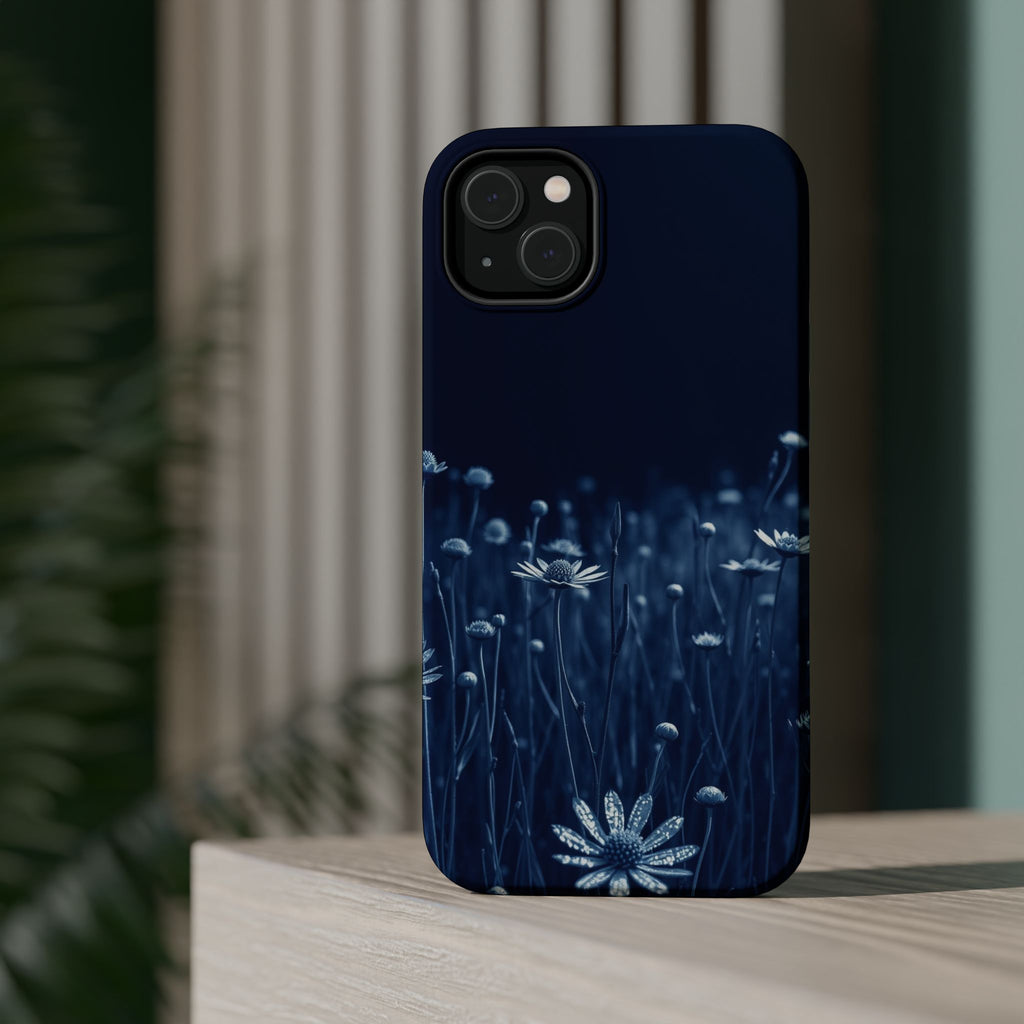 iPhone Midnight Blue And Silver Wildflower Field Clean iPhone Minimal · iPhone C