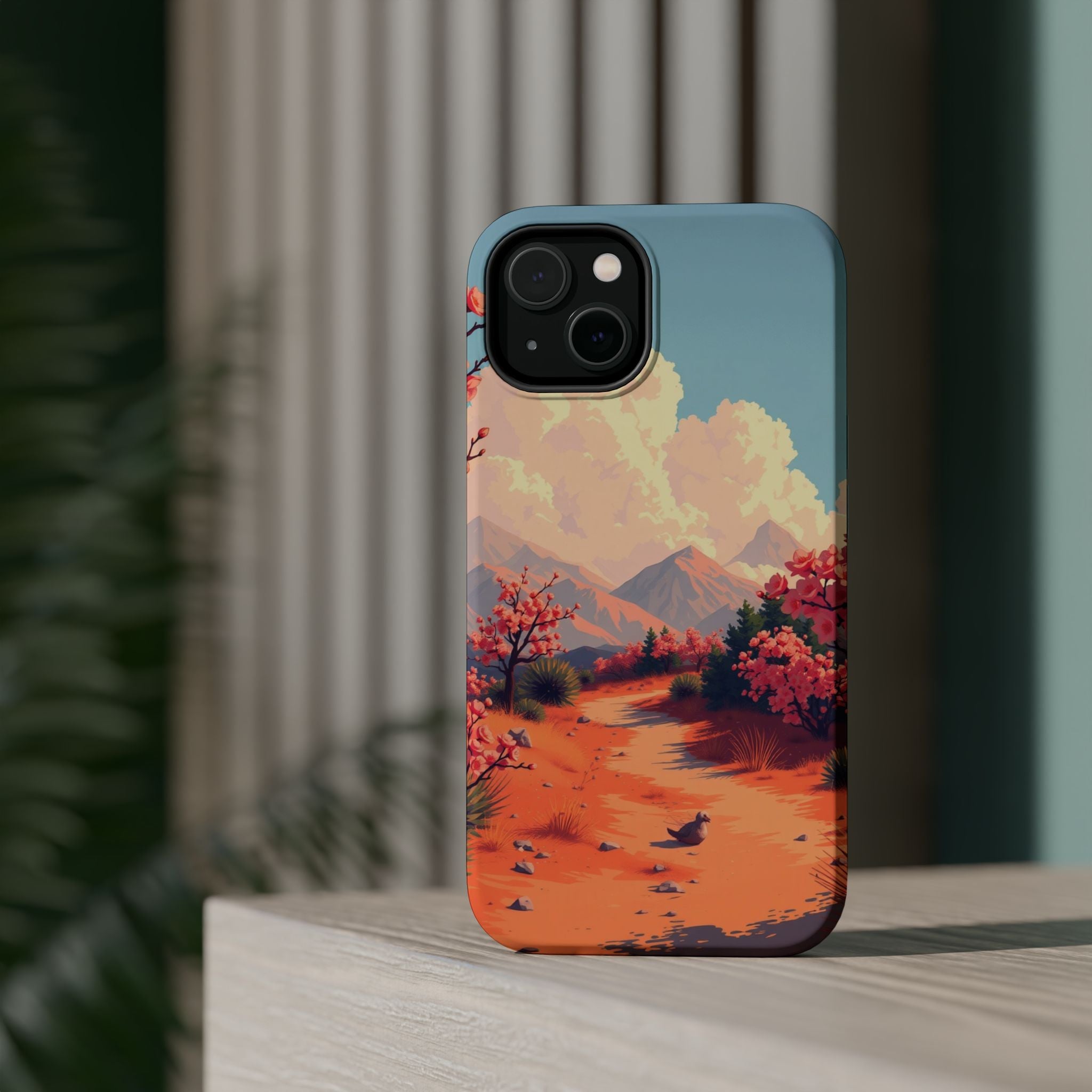 iPhone Burnt Orange And Sand Blossom Trail Slim iPhone Everyday · iPhone Case