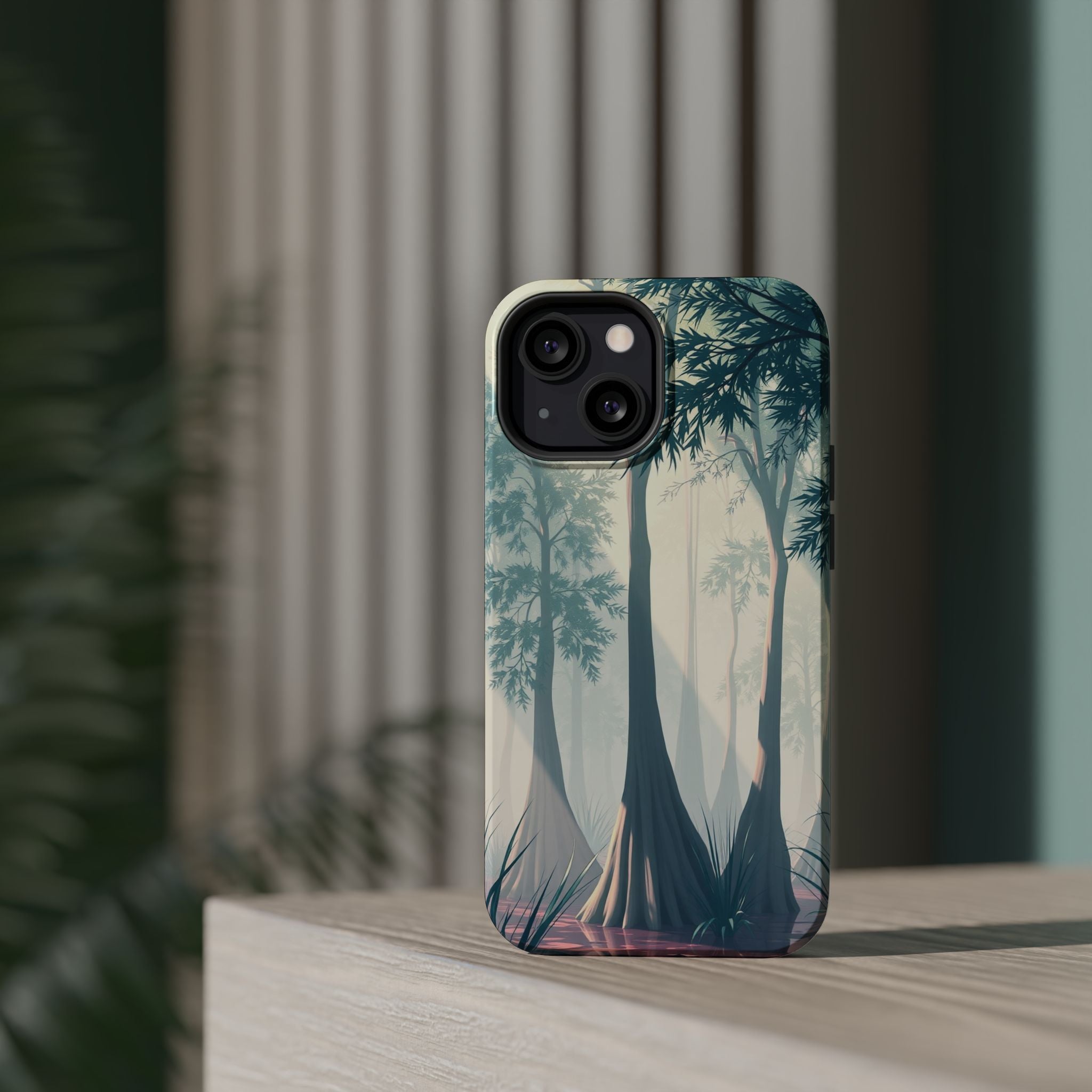 iPhone Mint And Blush Cypress Swamp Slim Everyday Designer Case · iPhone Case