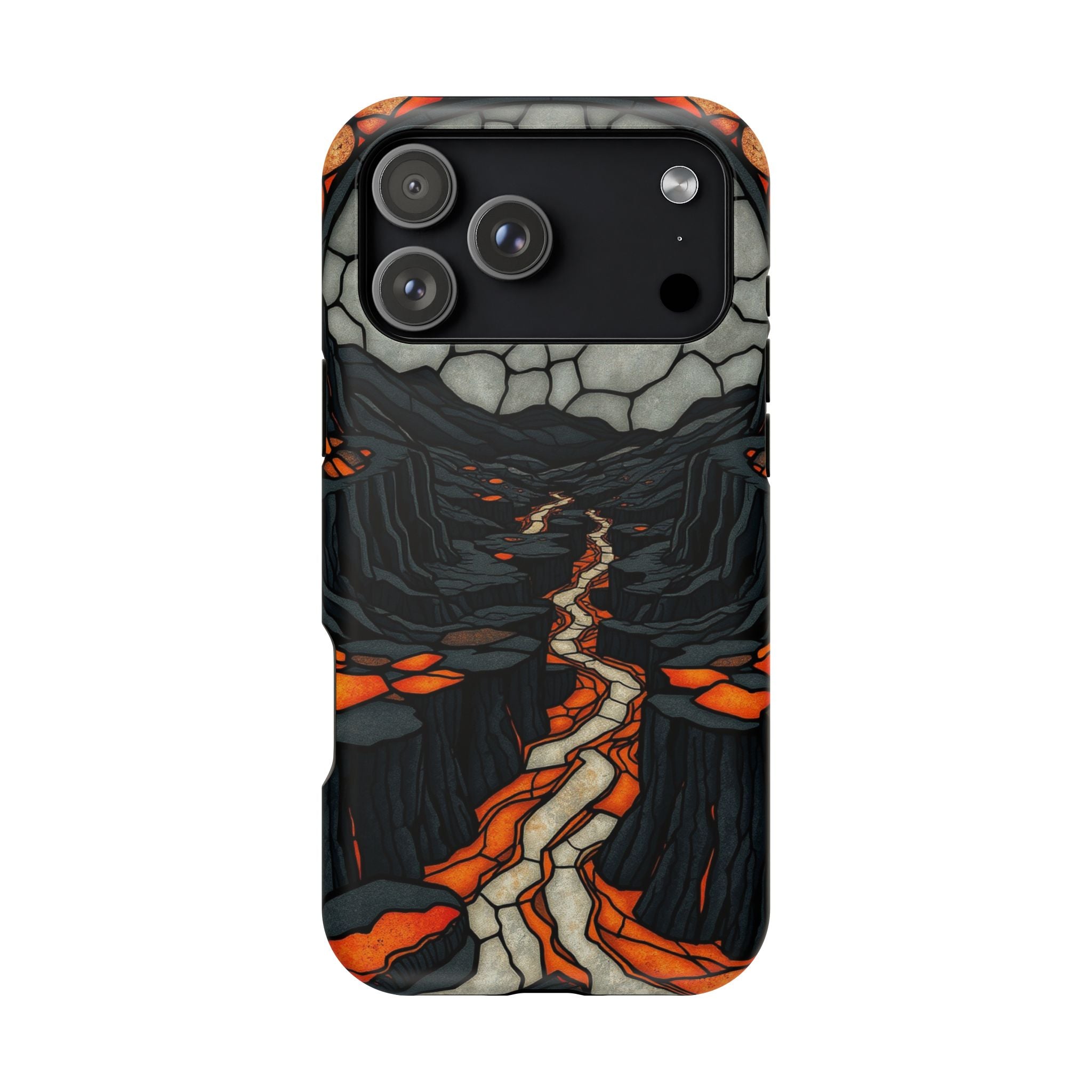 iPhone Charcoal And Copper Lava Field Slim Everyday Designer Case · iPhone Case