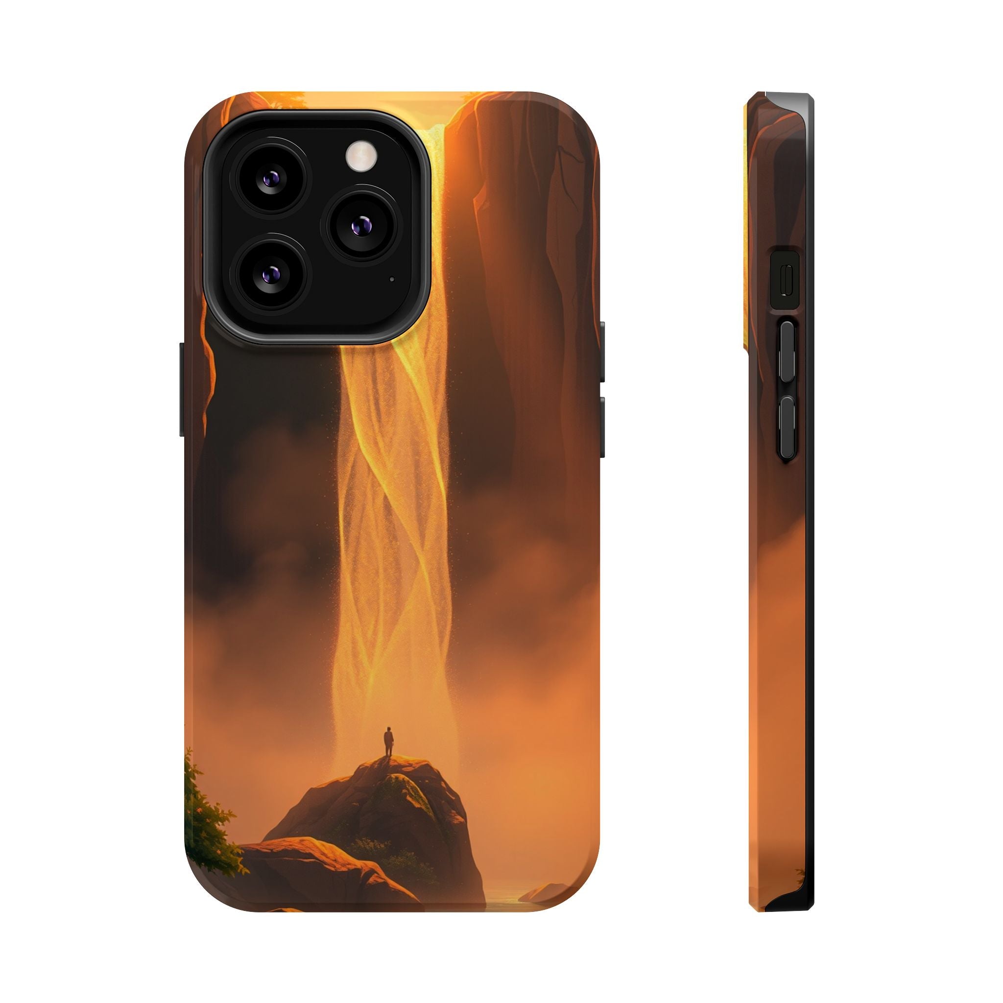 iPhone Sunset Amber And Peach Waterfall Mist Slim iPhone Everyday · iPhone Case