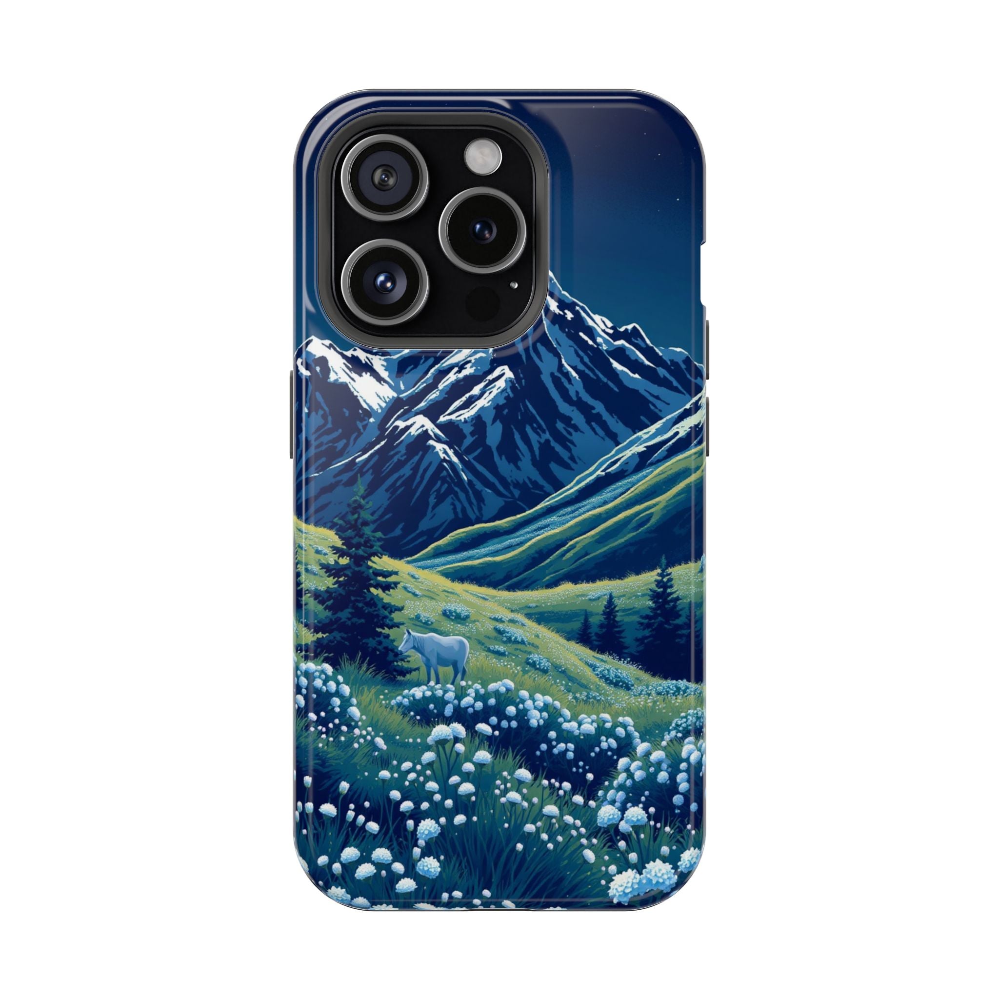 iPhone Midnight Blue And Silver Alpine Meadow Slim iPhone Everyday · iPhone Case