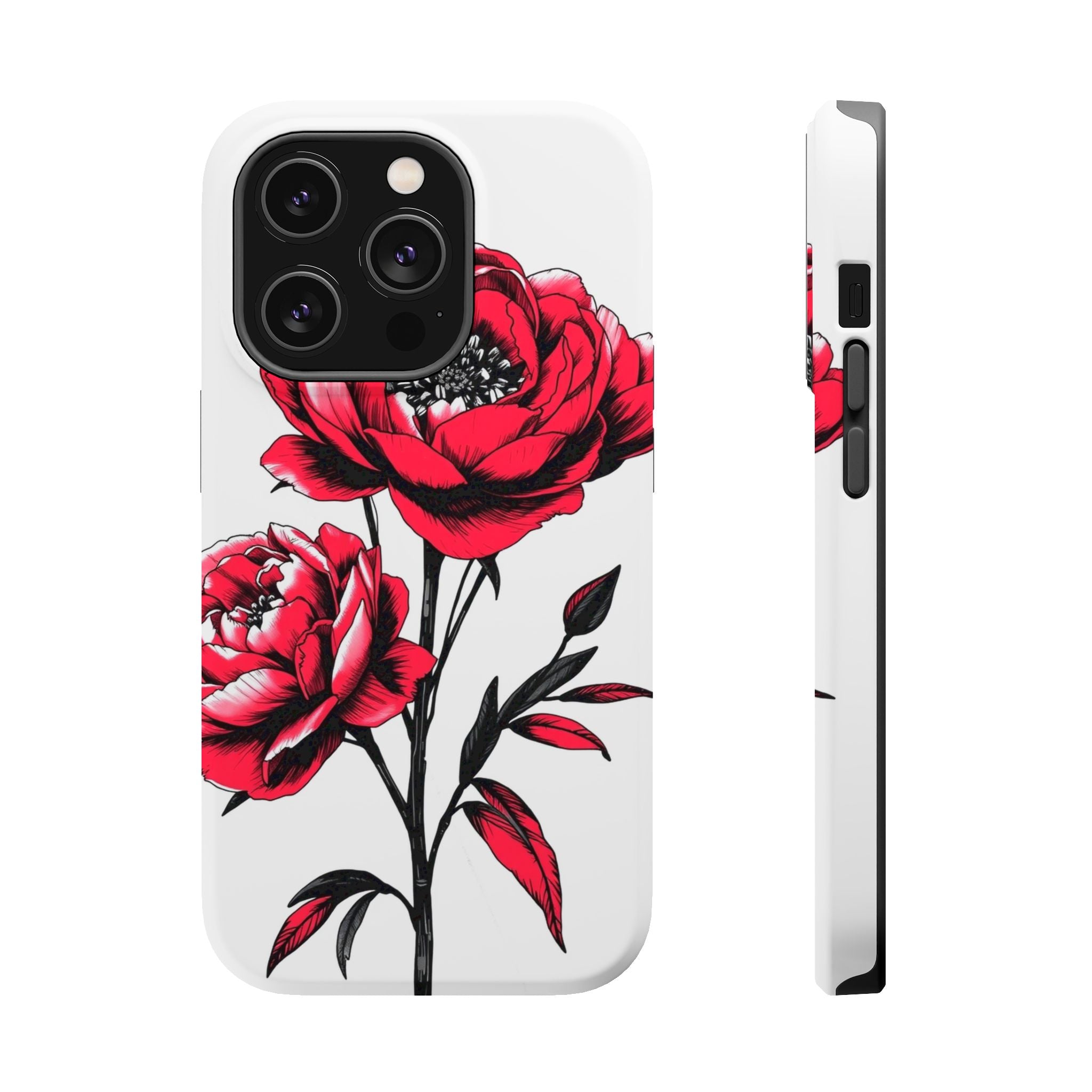 iPhone Vibrant Peony Bouquet Design Slim Everyday Designer Case · iPhone Case