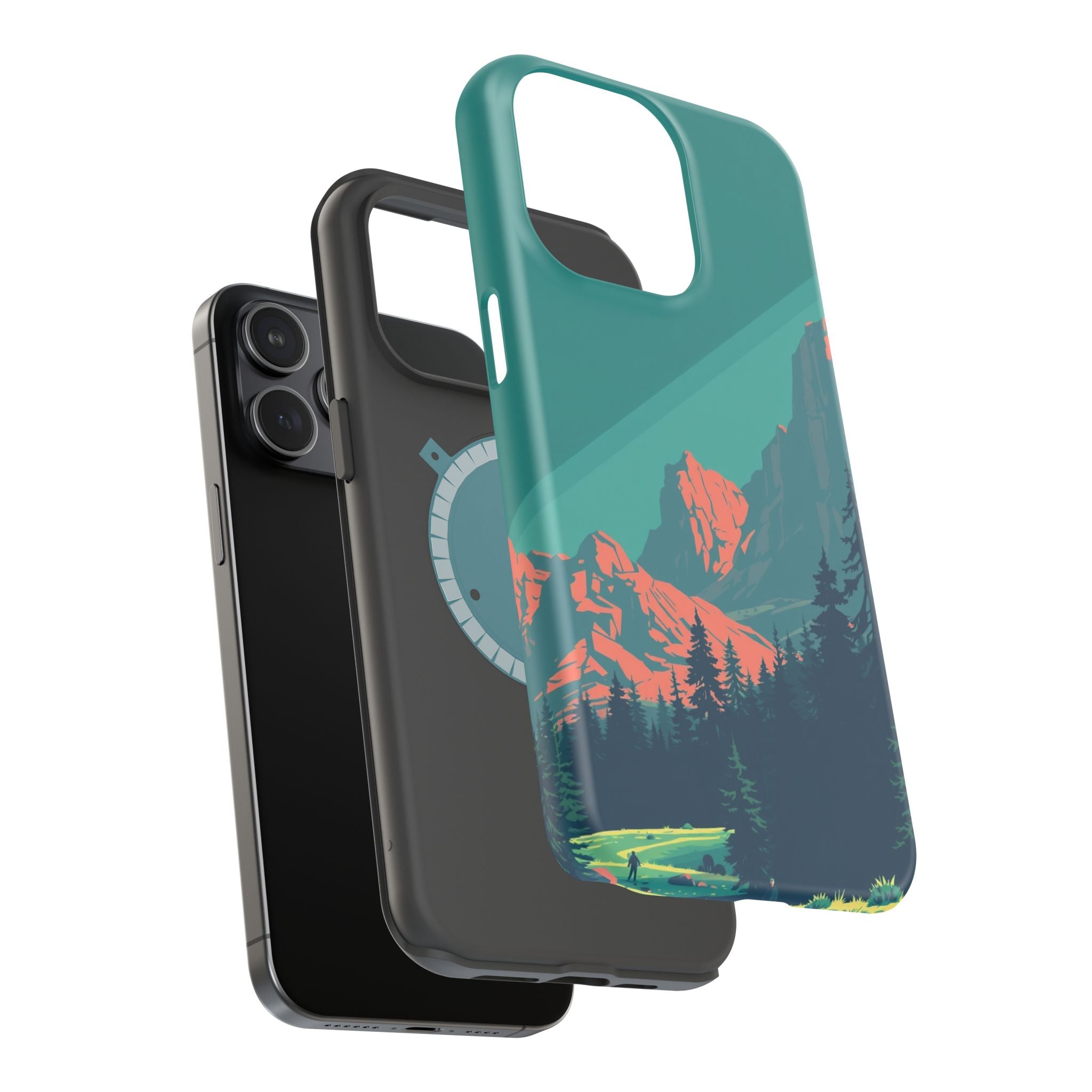 iPhone Pine Ridge Pixel Art -Bit Bold Modern Everyday Snap Case · iPhone Case