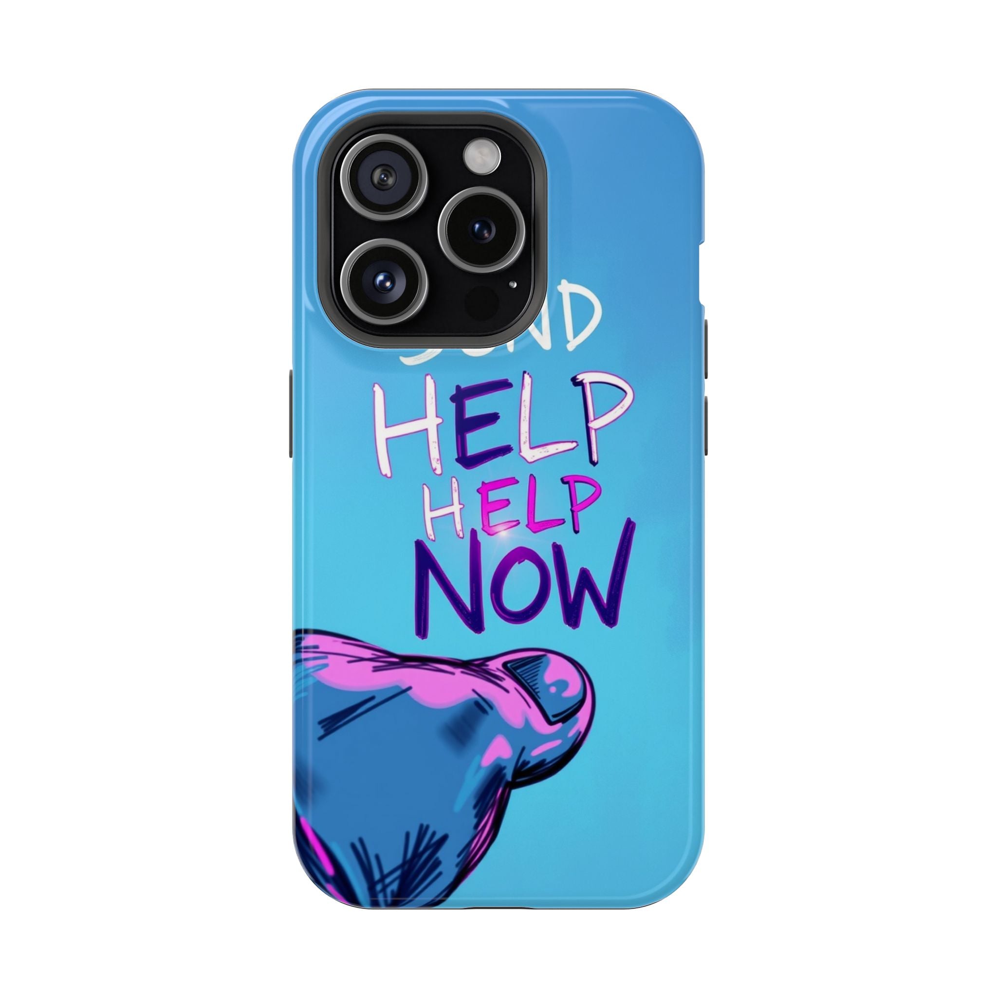 iPhone Radiant Send Help Now Design Slim Everyday Designer Case · iPhone Case