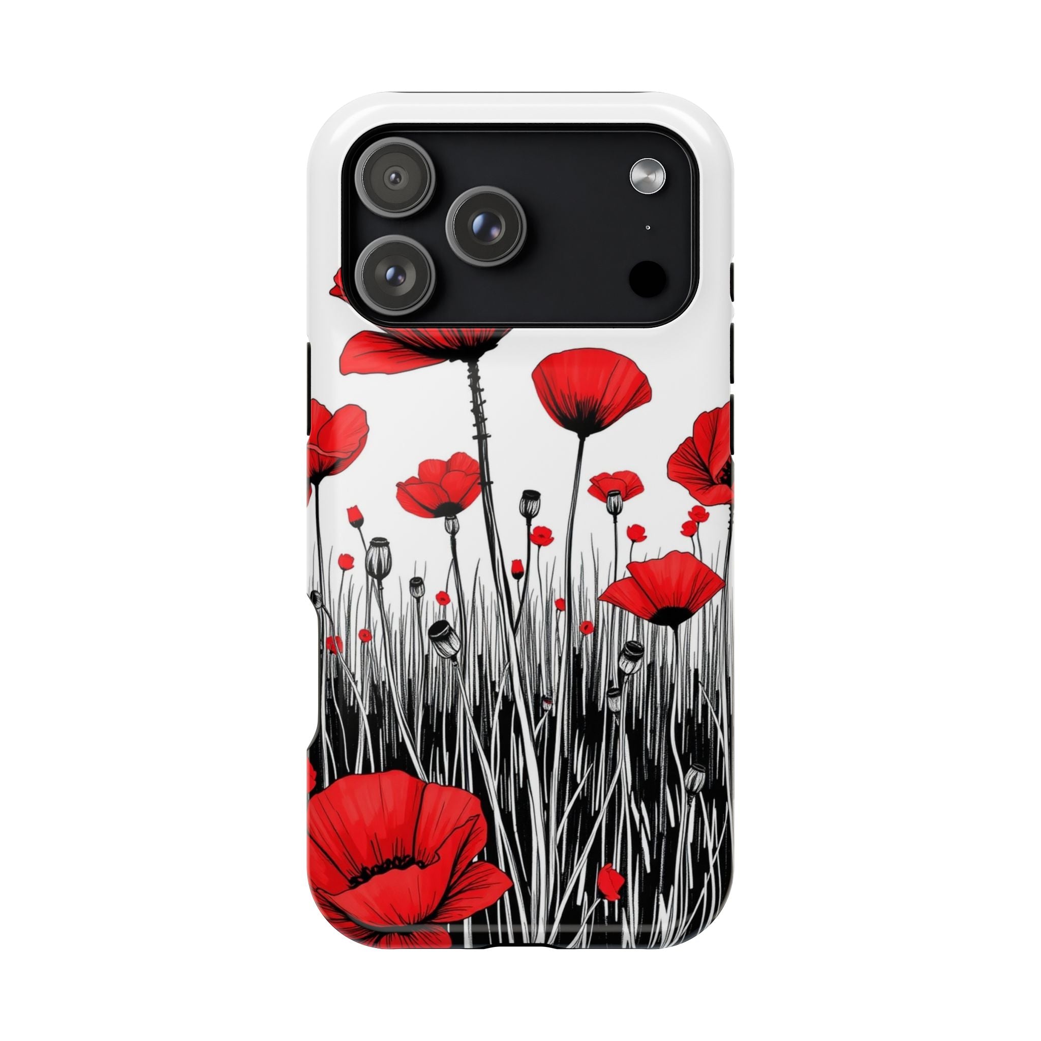 iPhone Poppy Field Cinematic Art Bold Modern Everyday Snap Case · iPhone Case