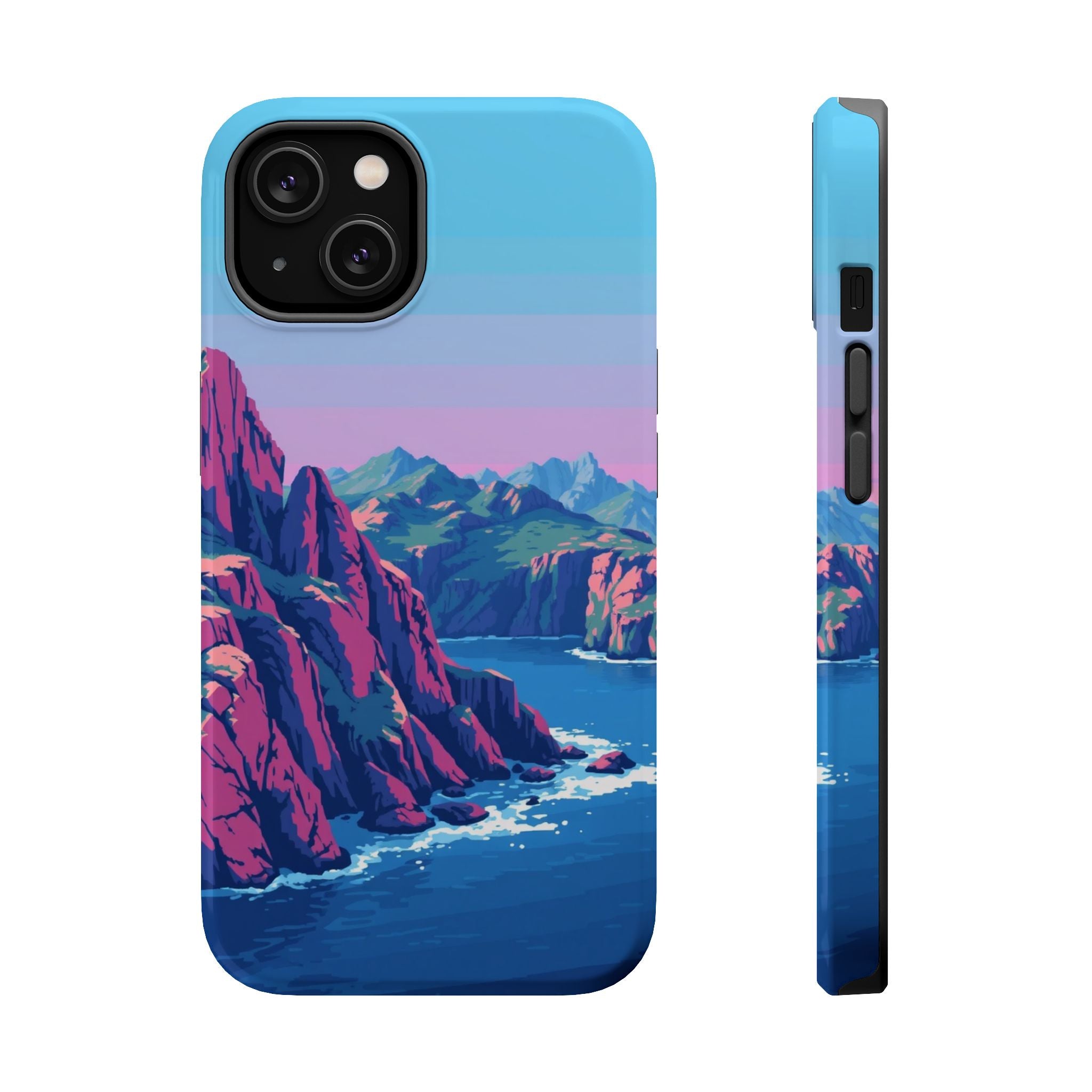 iPhone Vibrant Rocky Coastline Design Slim Everyday Designer Case · iPhone Case