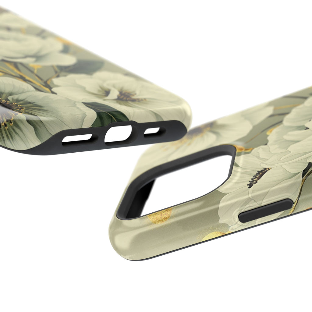iPhone Sage And Ivory Floral Ink Wash Slim Everyday iPhone 14 Designer · iPhone