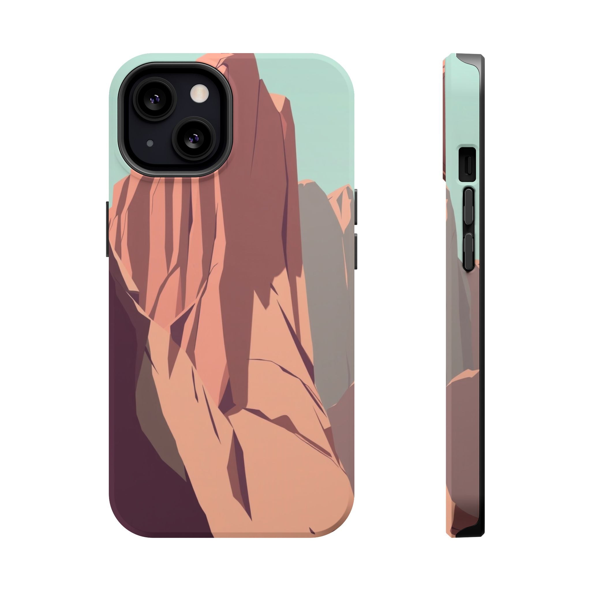 iPhone Rose Pink And Cream Canyon Wall Slim Everyday Designer Case · iPhone Case