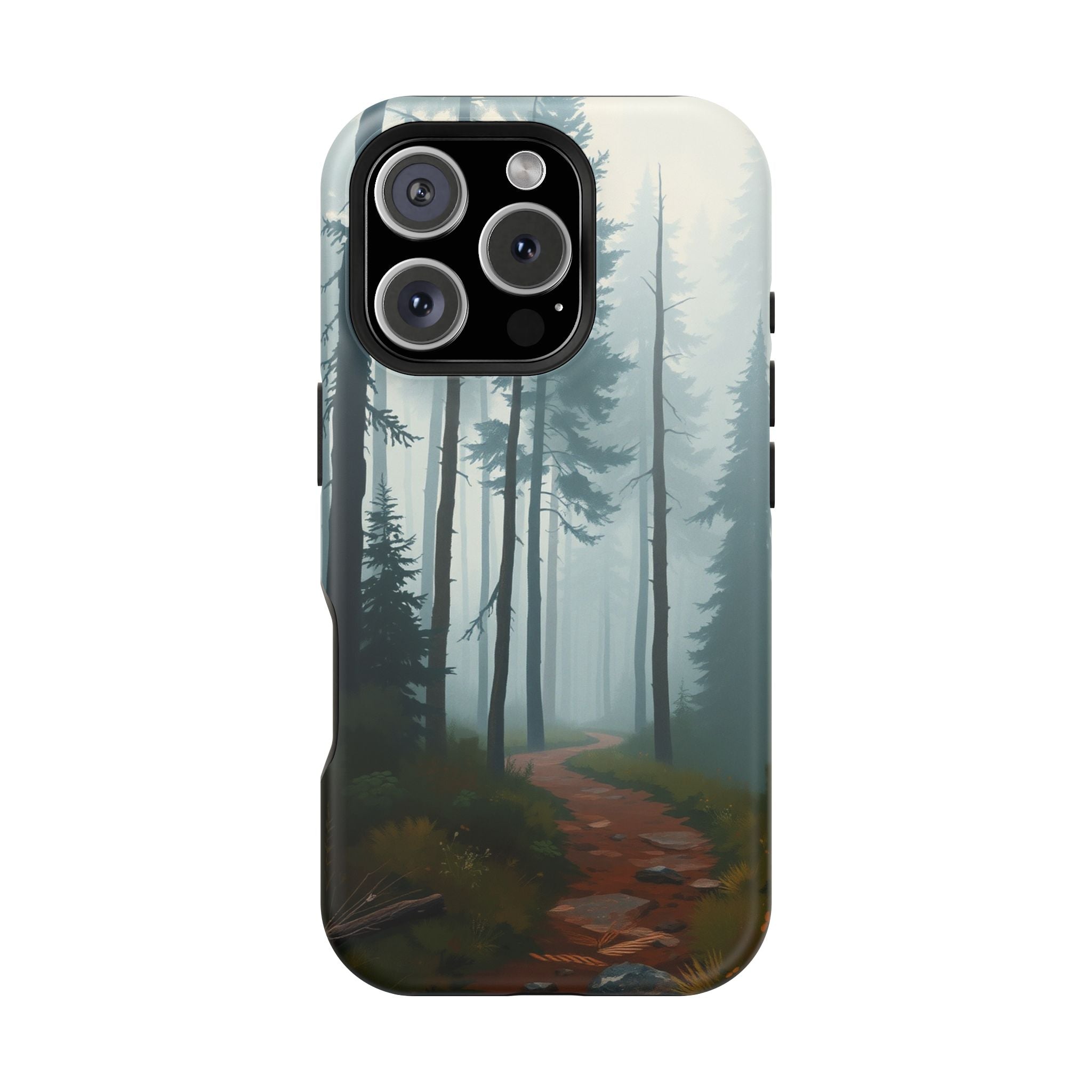 iPhone Serene Misty Forest Path Design Slim Everyday Designer Case · iPhone Case