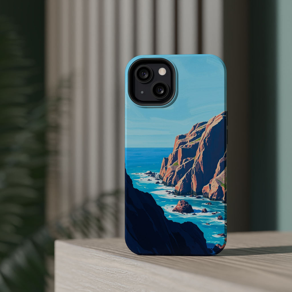 iPhone Rocky Coastline Oil Painting Impressionist iPhone Clean Minimal · iPhone