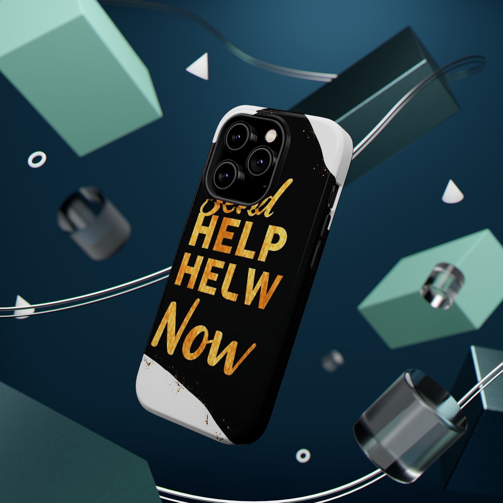 iPhone Send Help Now Enchanted Art Bold Modern Everyday Snap Case · iPhone Case