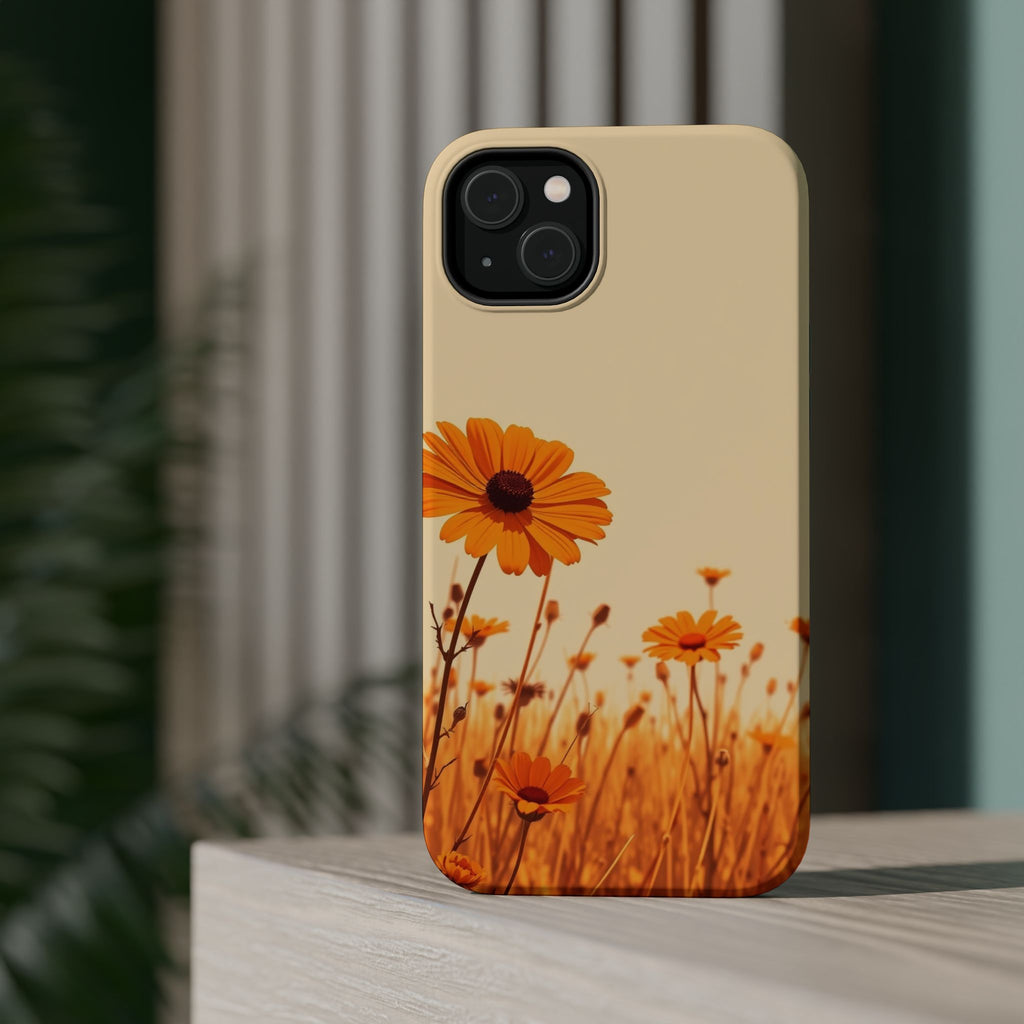 iPhone Wildflower Field Minimalist Line Art Slim Everyday Designer Case · iPhone