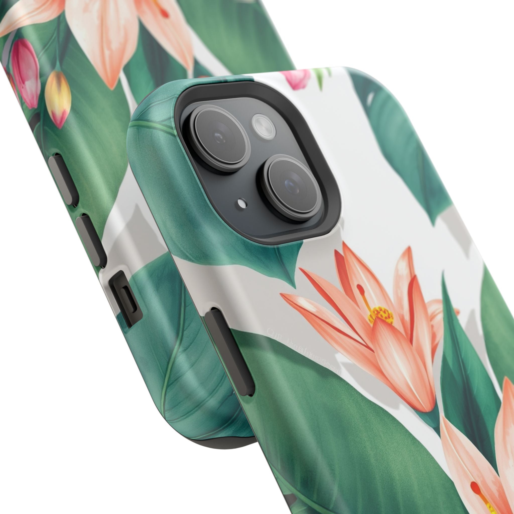 iPhone Tropical Bloom Sage And Ivory Slim Snap Case Gal · iPhone Case