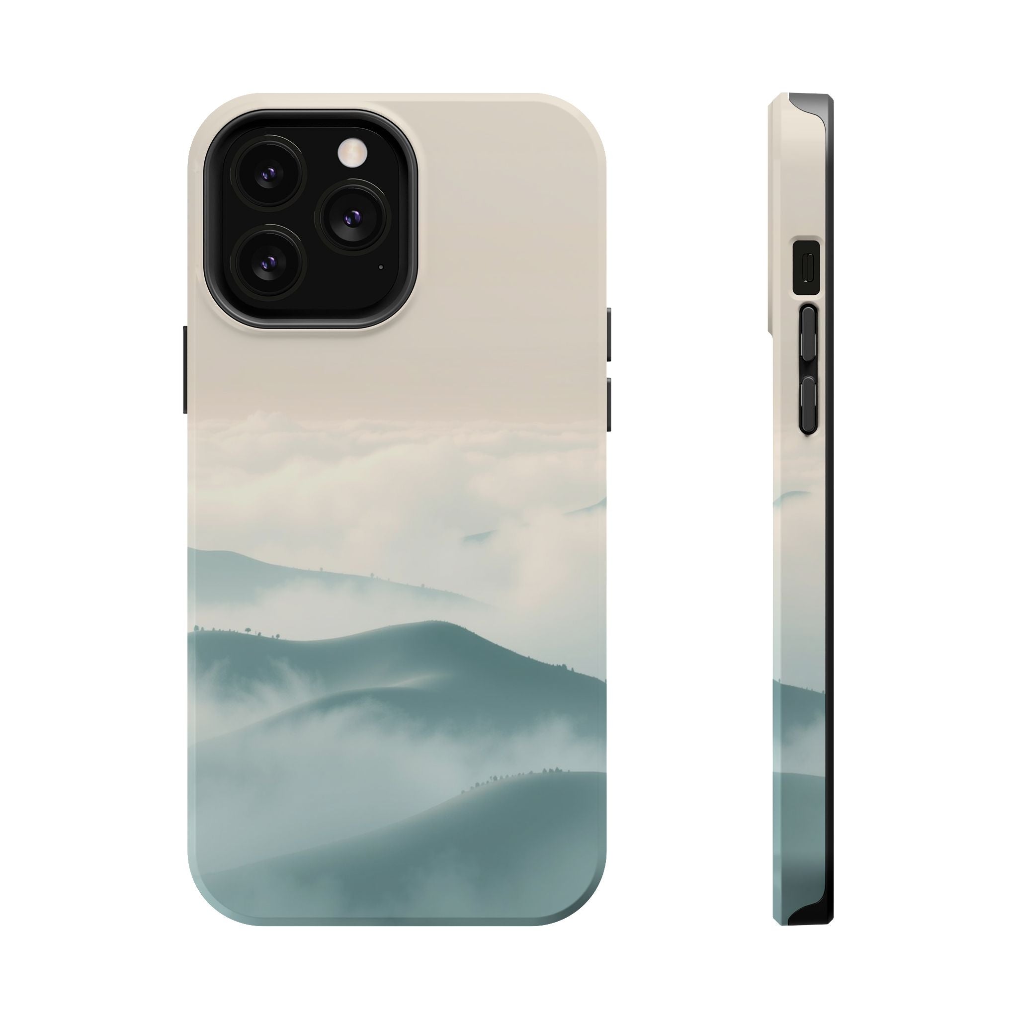 iPhone Fog Rolling Over Hills Abstract Geometric Clean iPhone Minimal · iPhone C