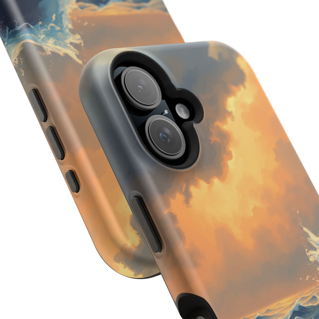 iPhone Sunset Amber And Peach Storm at Sea Slim iPhone Everyday · iPhone Case