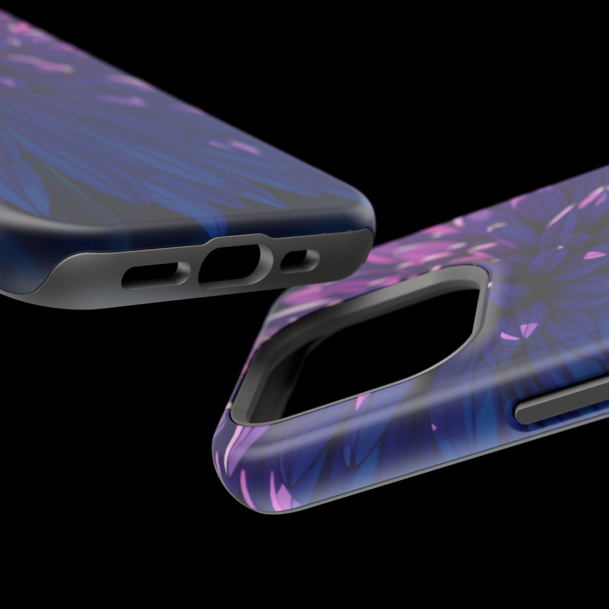 iPhone Indigo And Violet Chrysanthemum Classic Soft iPhone Finish · iPhone Case