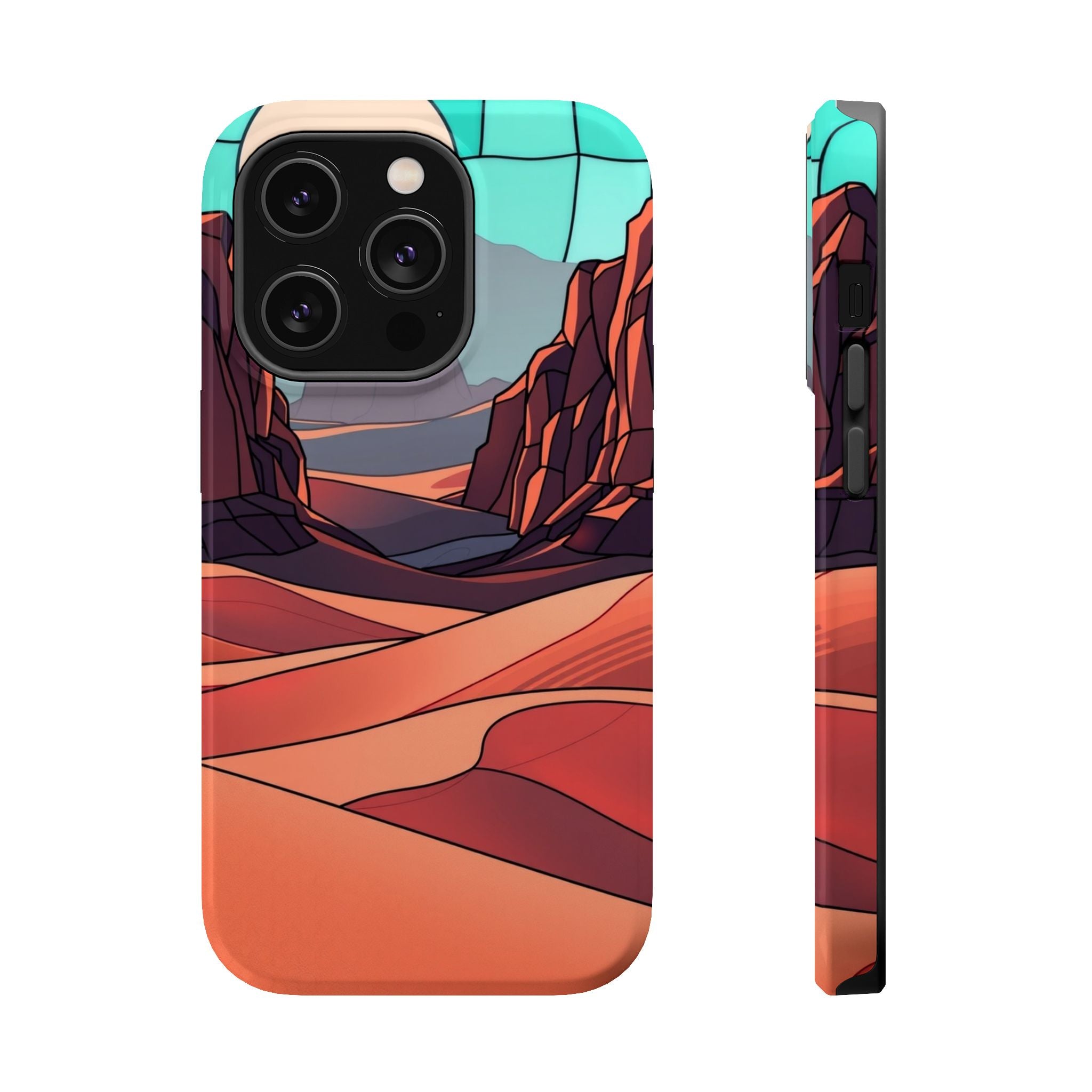 iPhone Desert Dunes Stained Glass Bold Modern Everyday Snap Case · iPhone Case