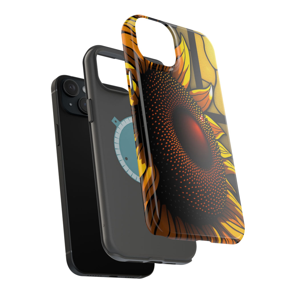 iPhone Sunflower Pop Stained Glass Bold Modern Everyday Snap Case · iPhone Case