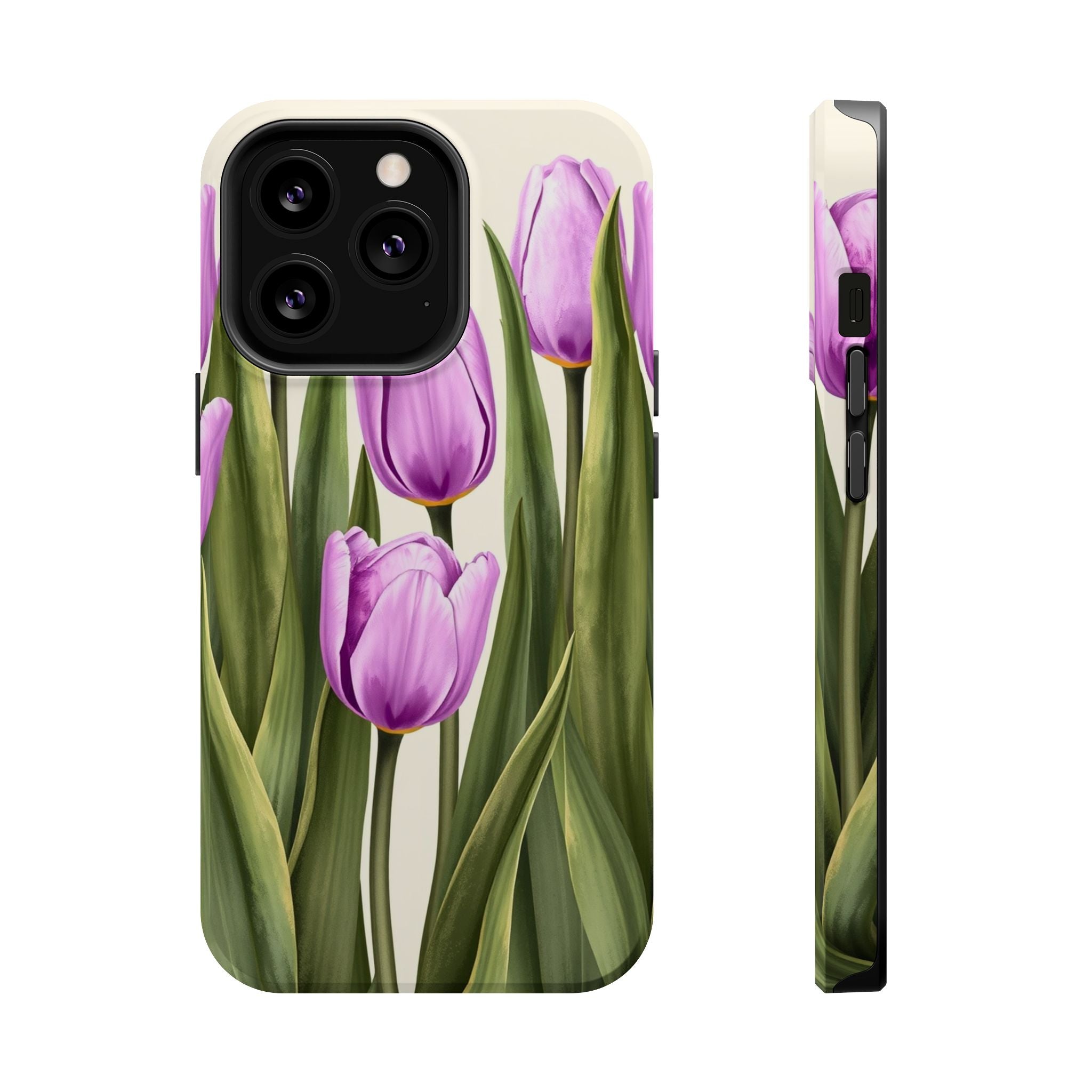 iPhone Tulip Row Electric Art 14 Bold Modern Everyday Snap Case · iPhone Case