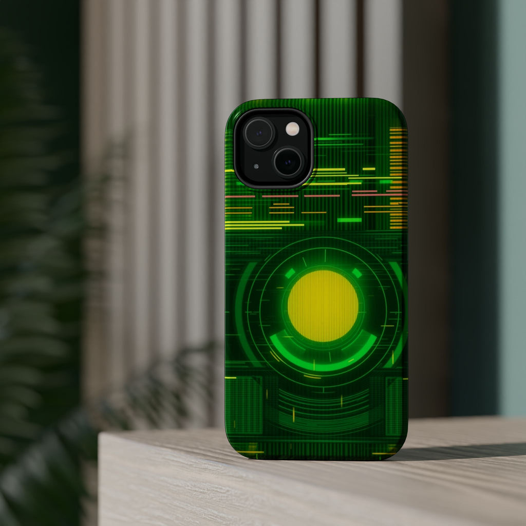 iPhone Emerald Green And Gold VHS Static Slim Everyday Designer Case · iPhone Ca