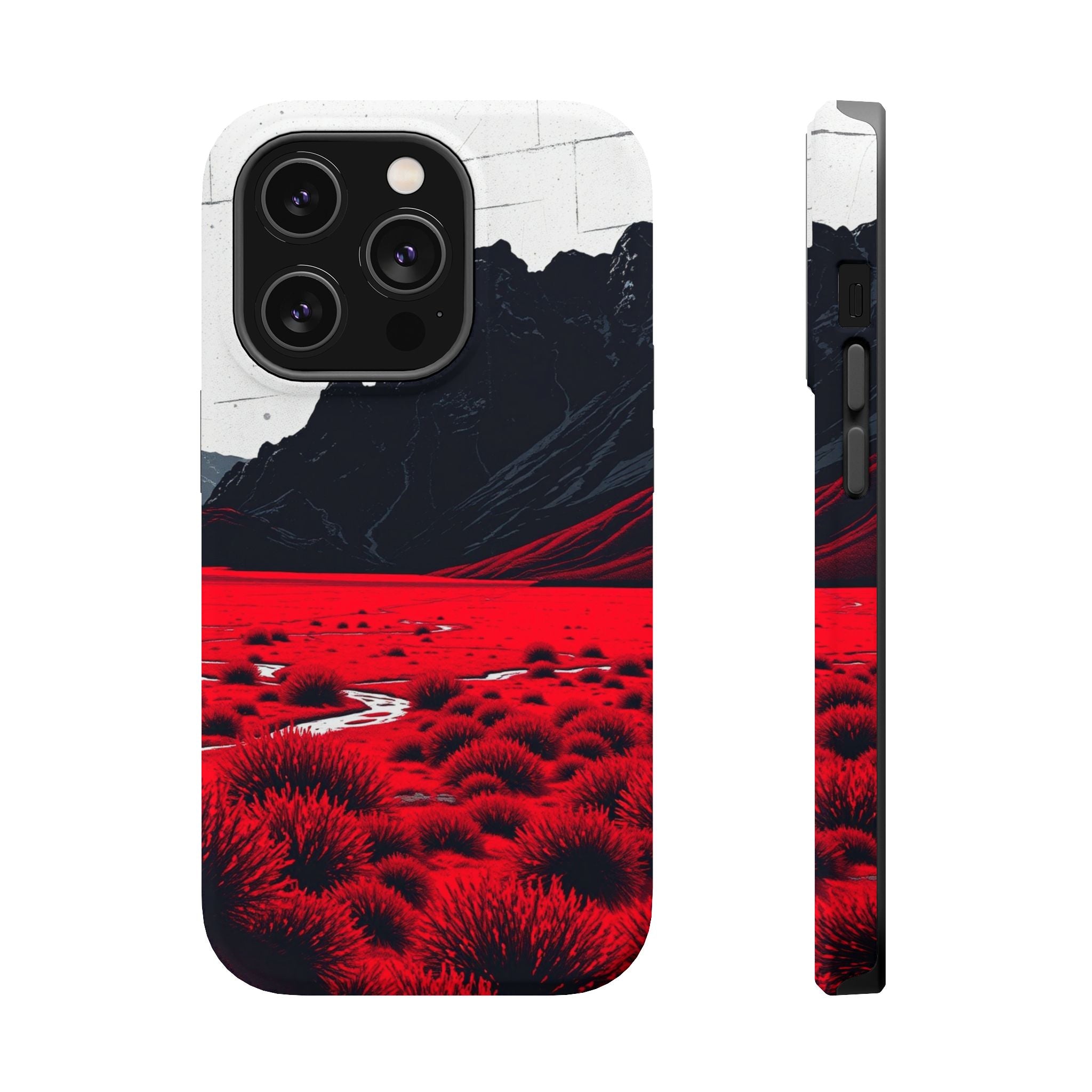 iPhone Black And Crimson Tundra Expanse Slim Everyday iPhone 15 · iPhone Case