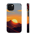 iPhone Sunset Amber And Peach Mountain at Sunrise iPhone Clean Minimal · iPhone