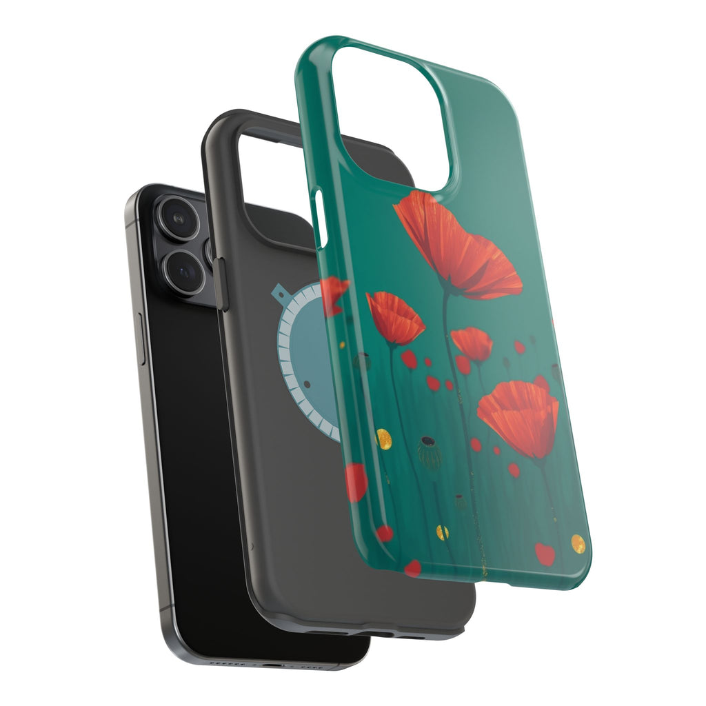 iPhone Earthy Poppy Field Design Bold Modern Everyday Snap Case · iPhone Case