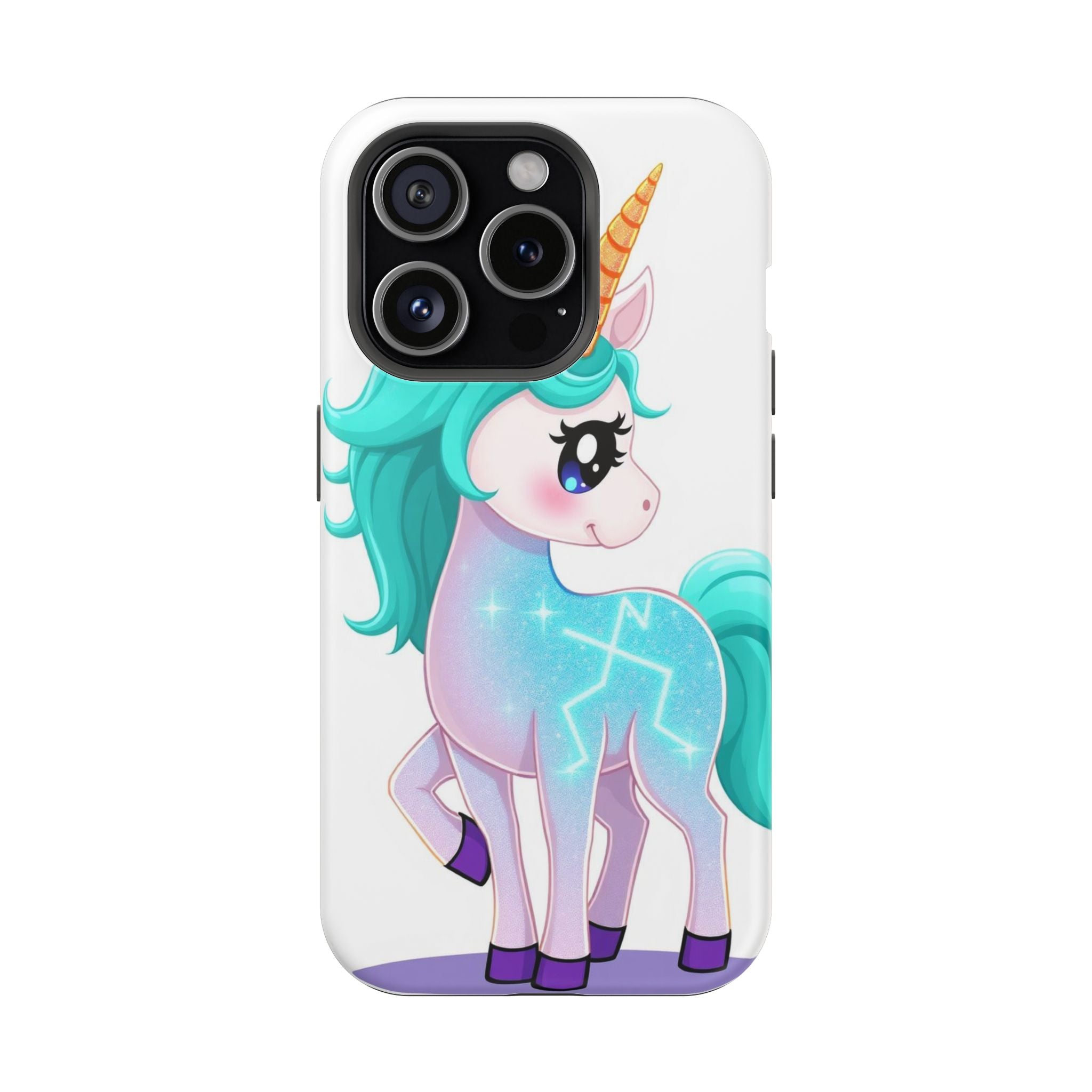 iPhone Turquoise Sparkle Unicorn Kids Fun iPhone Phone Case Gift · iPhone Case