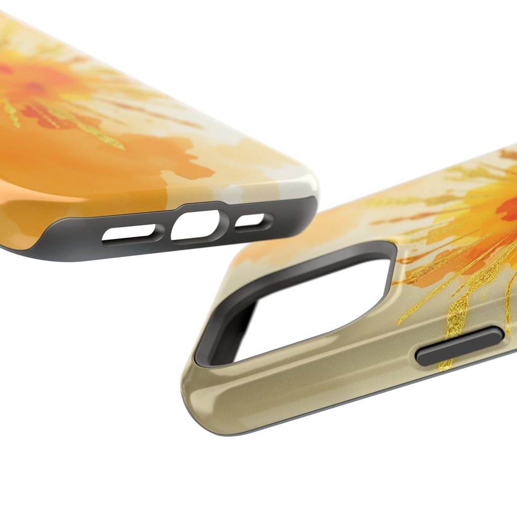 iPhone Mustard And Rust Gold Foil Burst Slim Everyday iPhone Designer · iPhone C
