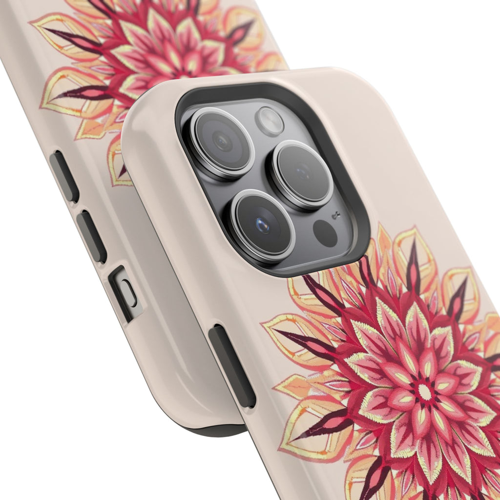 iPhone Floral Mandala Pixel Art -Bit Slim Everyday Designer Case · iPhone Case