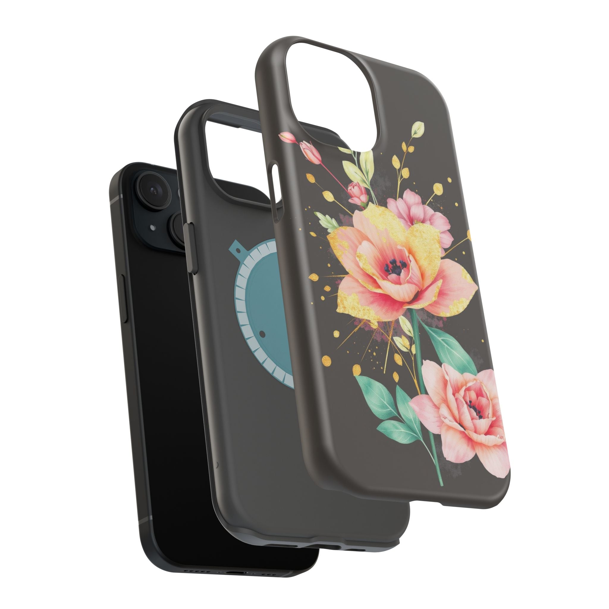 iPhone Earthy Floral Watercolor Splash Design Clean iPhone 14 Minimal · iPhone C