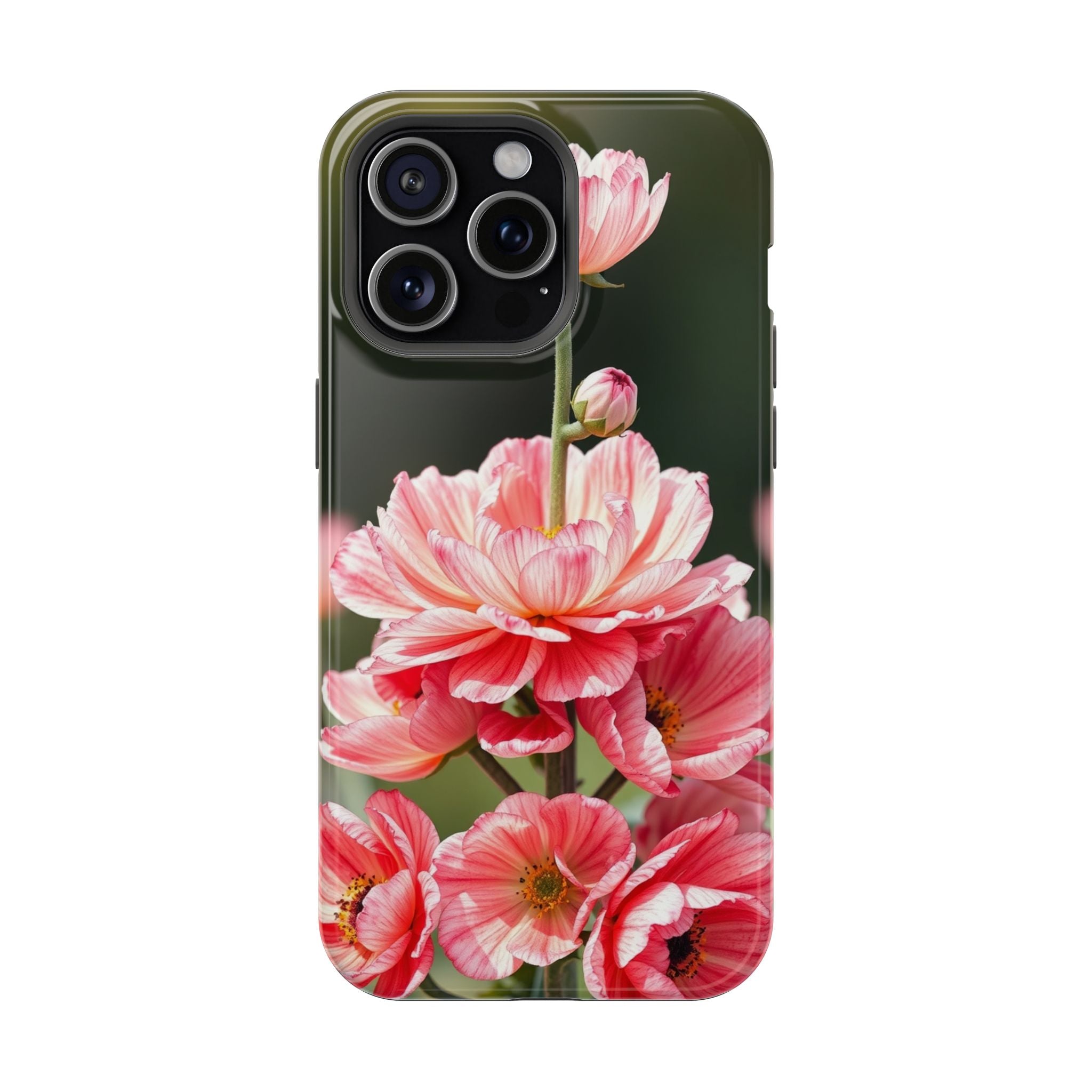iPhone Ranunculus Stack Vibrant Watercolor Slim Snap Case · iPhone Case