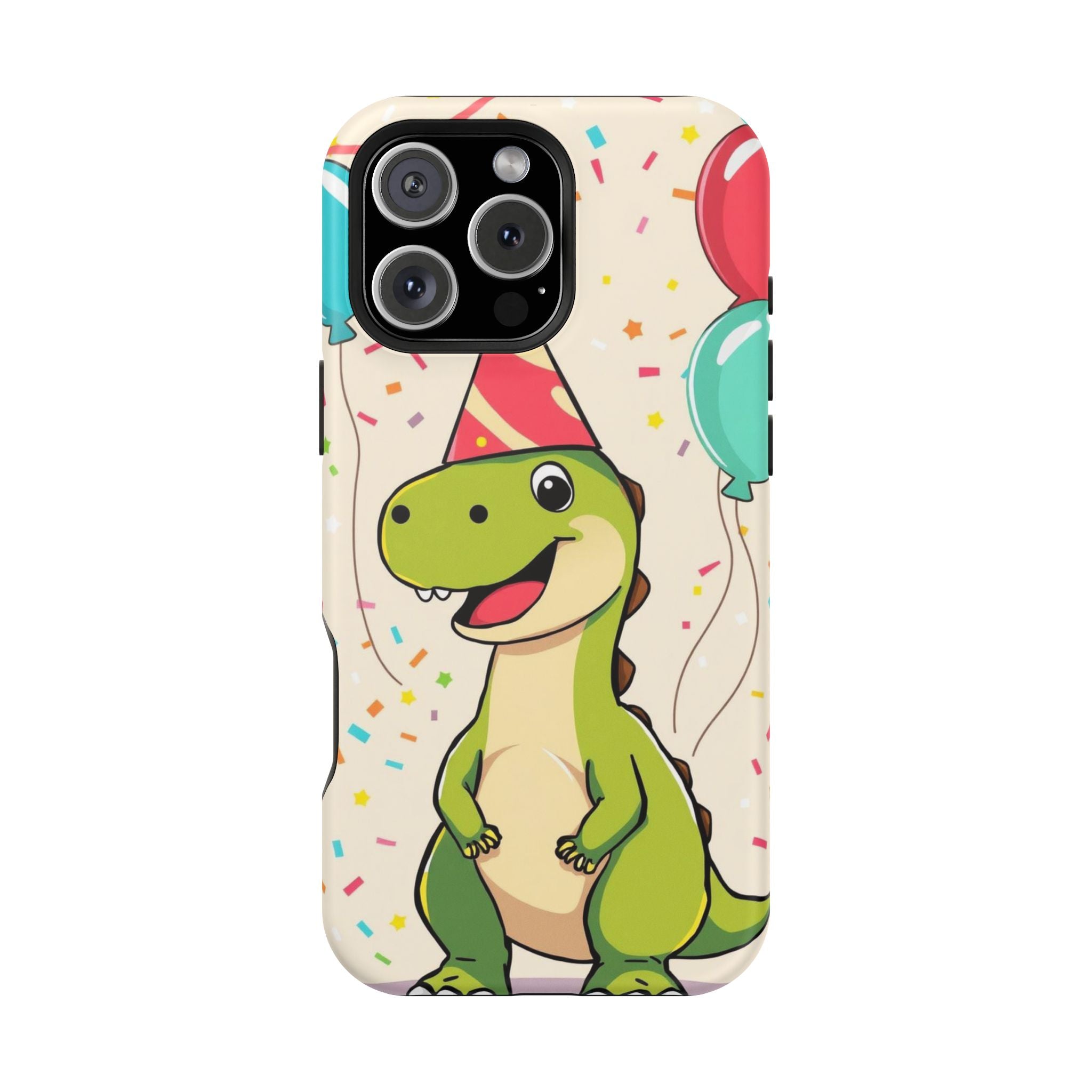 iPhone Dino with Party Hat Kids Fun Phone Case Gift Slim Snap Case · iPhone Case