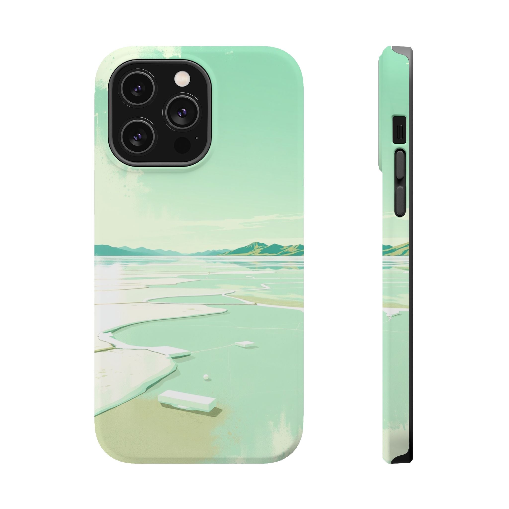 iPhone Vibrant Salt Flat Mirror Design Slim Everyday Designer Case · iPhone Case