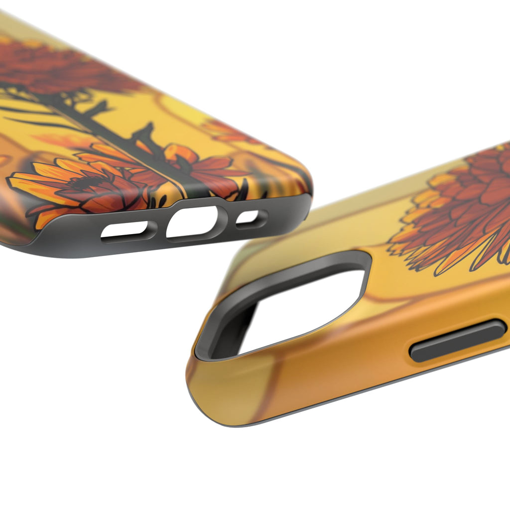 iPhone Sunset Amber And Peach Ranunculus Stack Soft iPhone Finish · iPhone Case