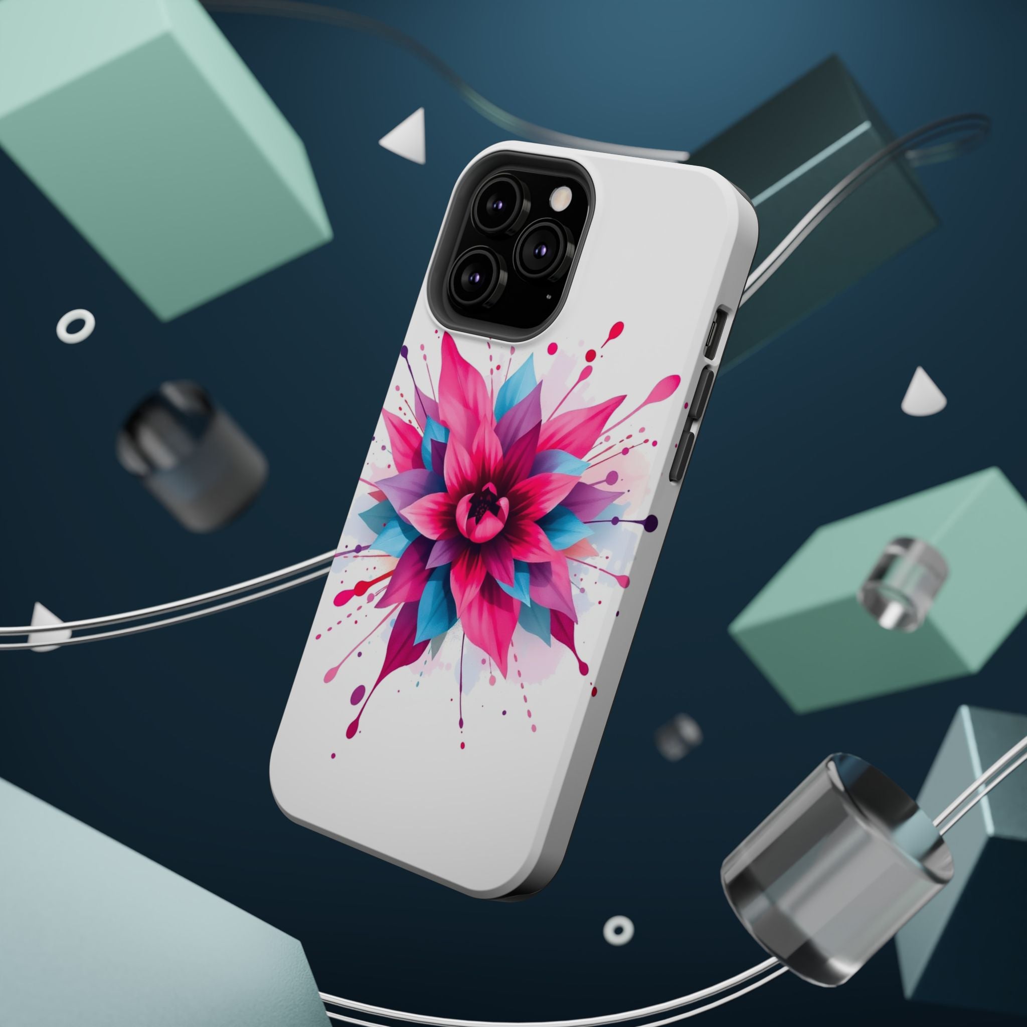 iPhone Floral Watercolor Splash Electric Art Slim iPhone Everyday · iPhone Case