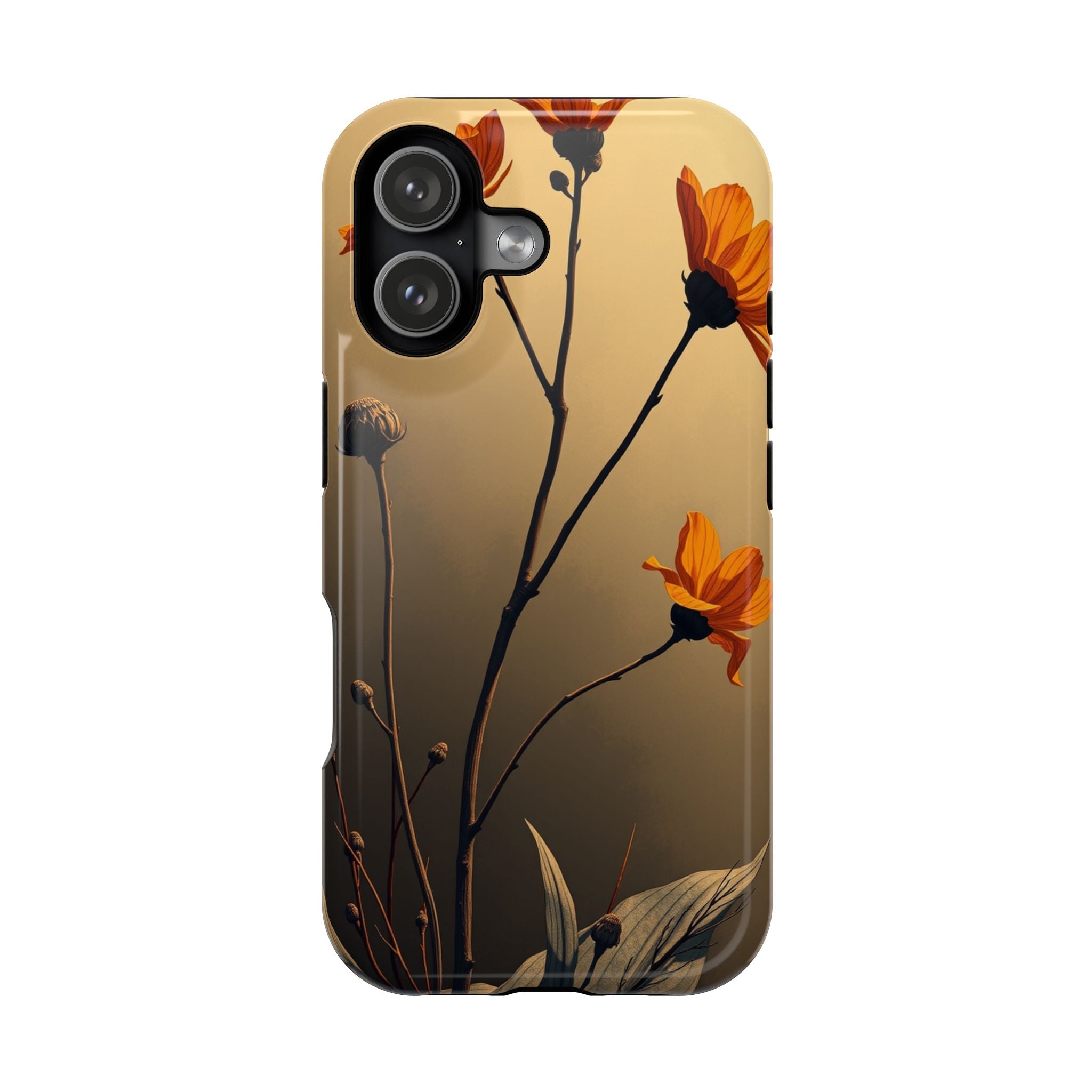 iPhone Burnt Orange And Sand Botanical Illustration Gal Slim Snap Case · iPhone