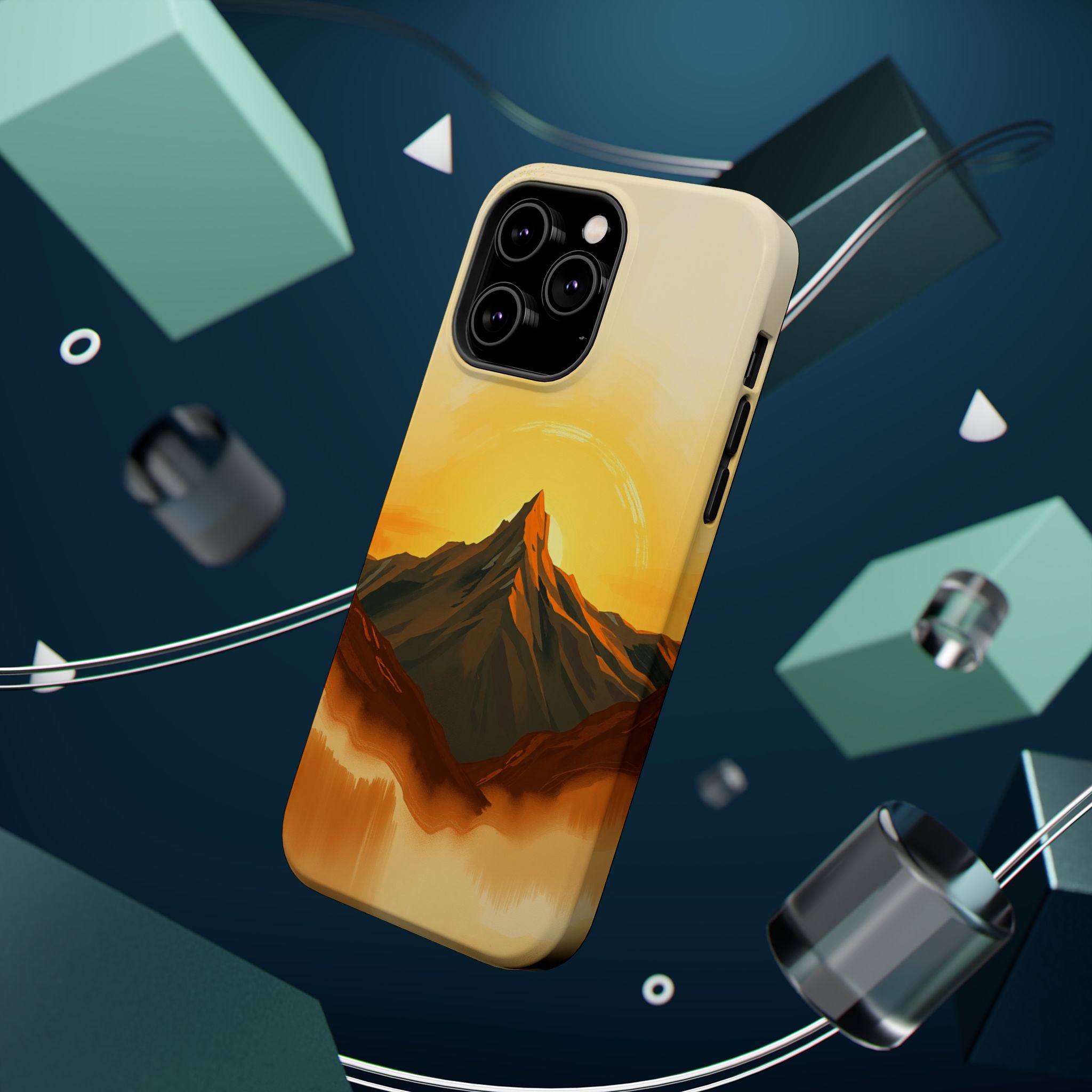 iPhone Mustard And Rust Mountain at Sunrise Slim iPhone Everyday · iPhone Case