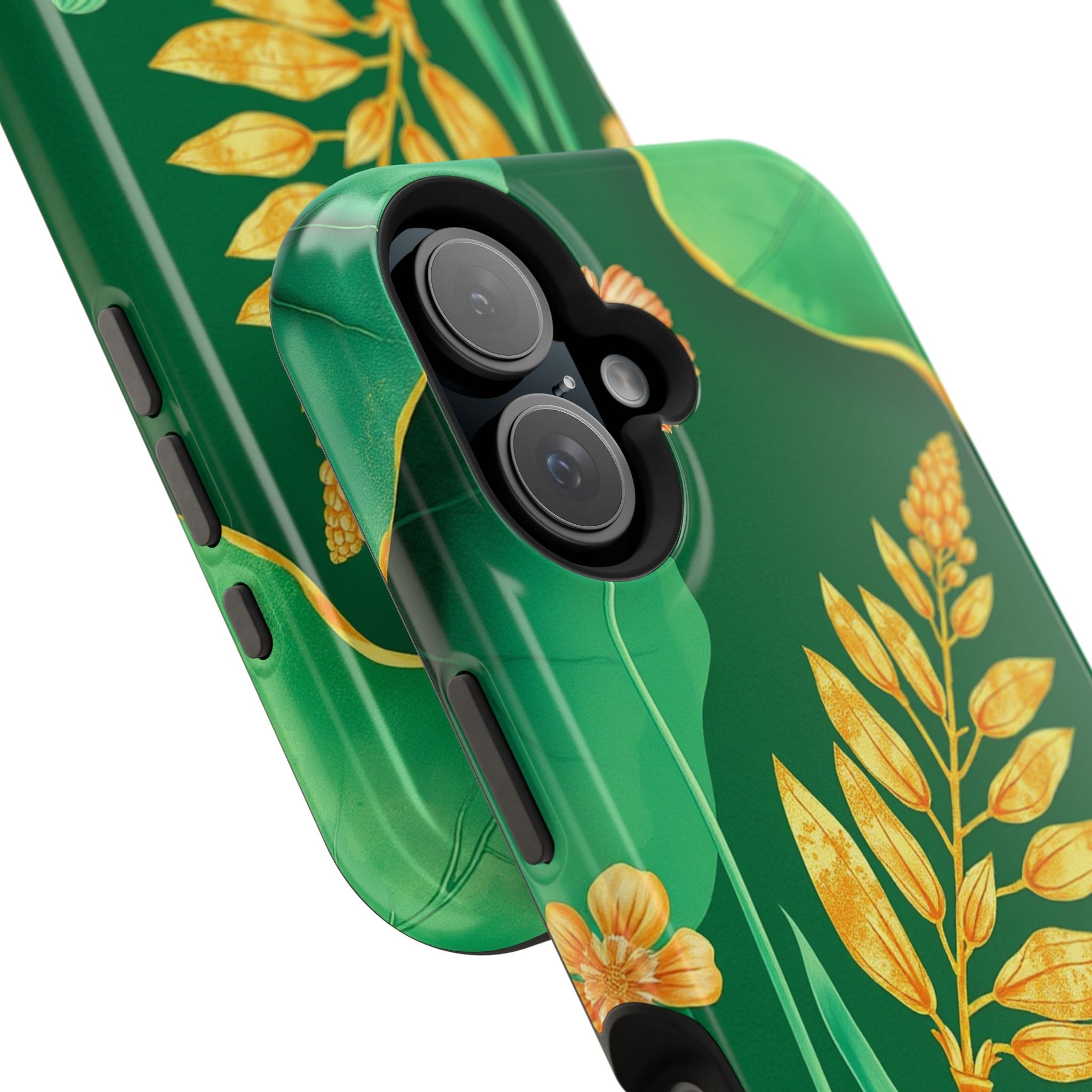 iPhone Emerald Green And Gold Botanical Illustration Ga Slim Snap Case · iPhone
