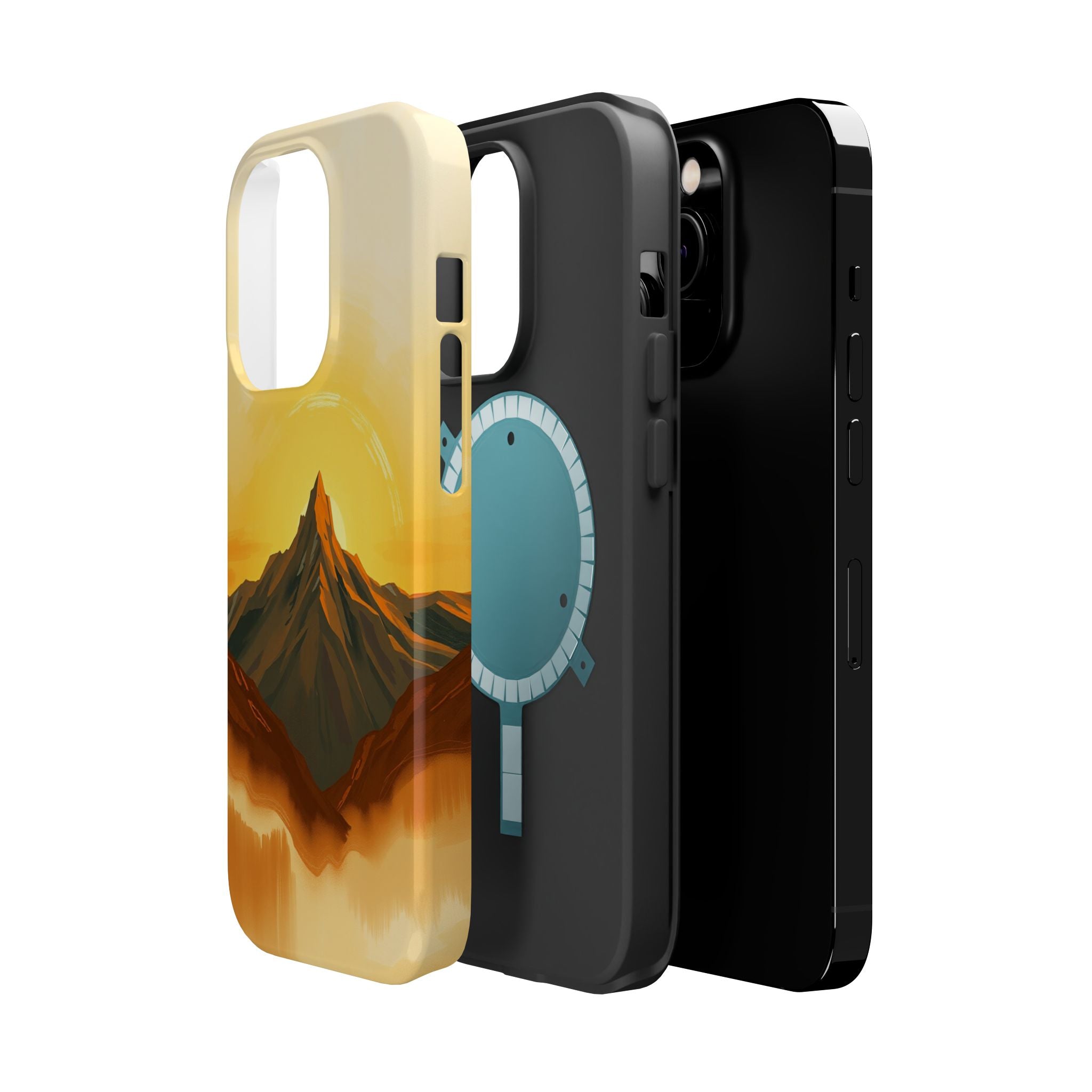 iPhone Mustard And Rust Mountain at Sunrise Slim iPhone Everyday · iPhone Case