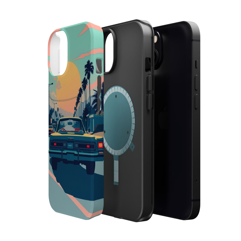 iPhone Sunset Drive 80s Pop Art Bold Slim Everyday Designer Case · iPhone Case