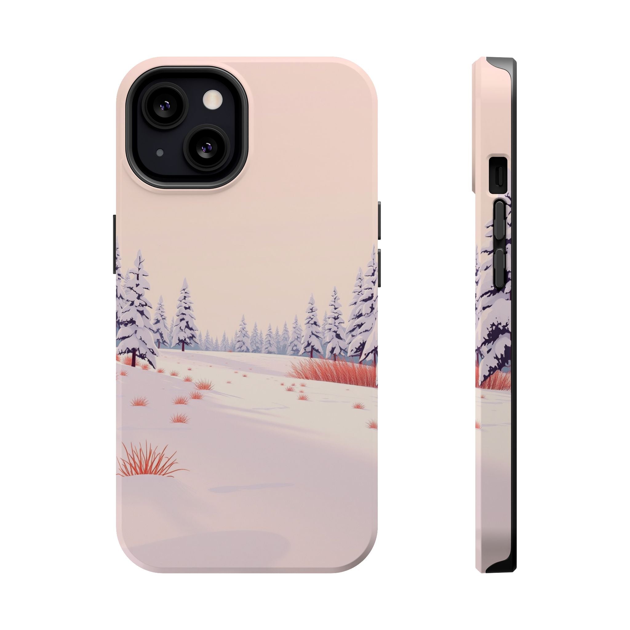 iPhone Snow Field Vintage Retro Poster Slim Everyday Designer Case · iPhone Case