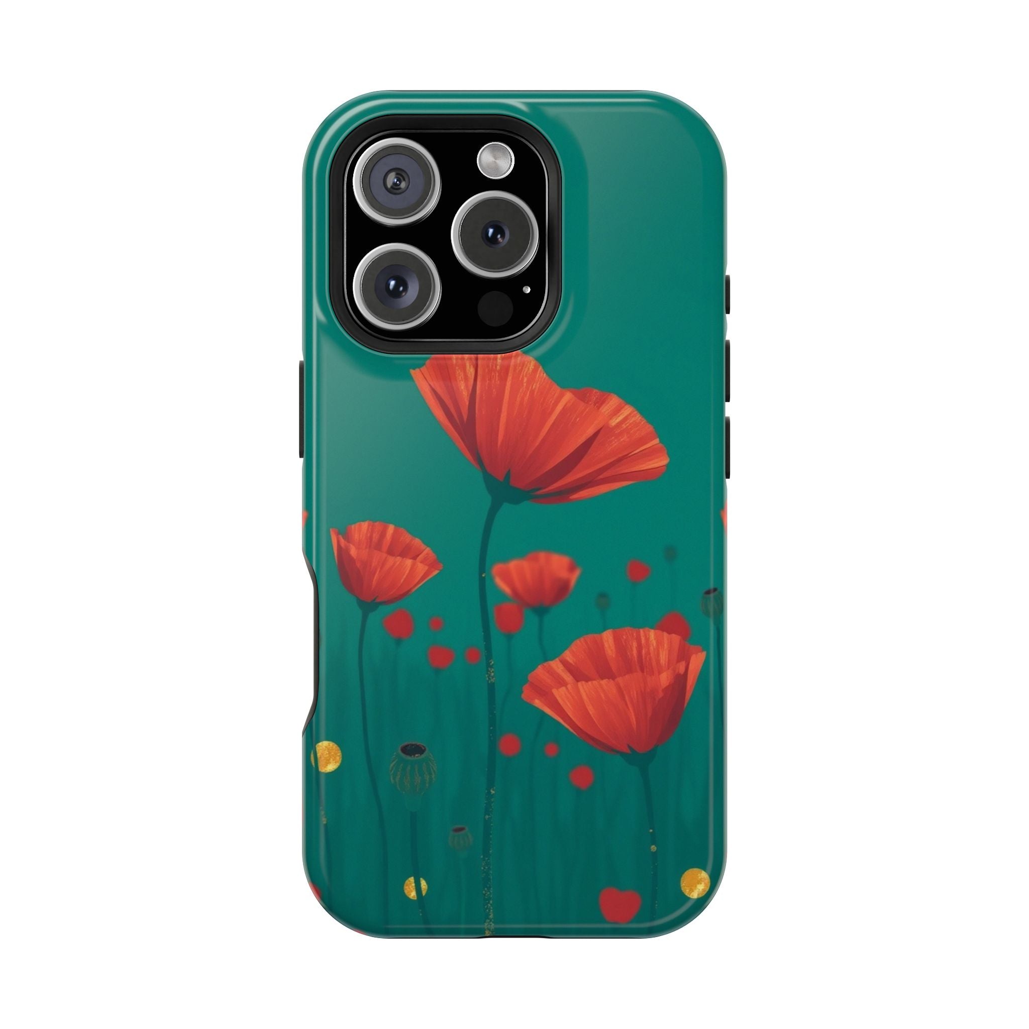 iPhone Earthy Poppy Field Design Bold Modern Everyday Snap Case · iPhone Case